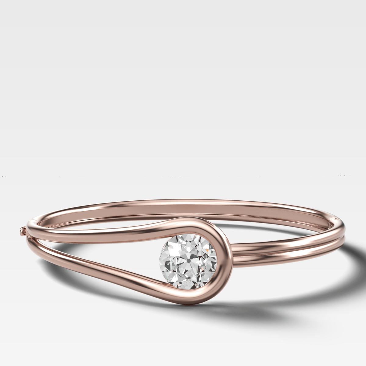Lasso Bangle with Old Euro Cut Diamond - GOODSTONE
