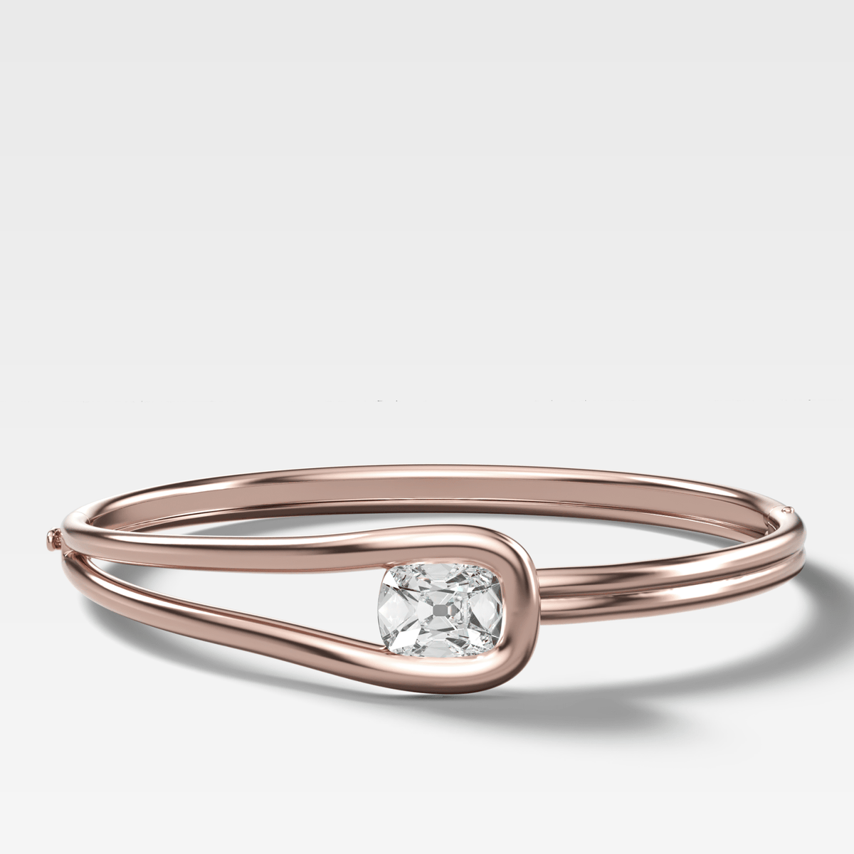 Lasso Bangle with Old Mine Cut Diamond - GOODSTONE