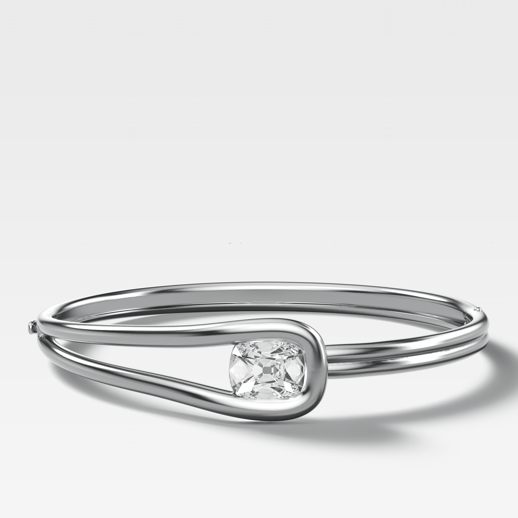Lasso Bangle with Old Mine Cut Diamond - GOODSTONE