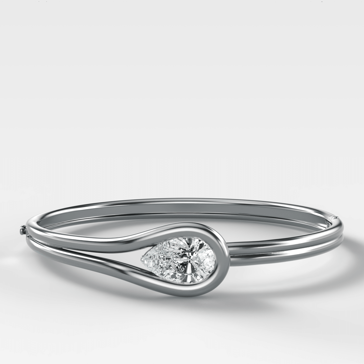 Lasso Bangle with Pear Cut Diamond - GOODSTONE