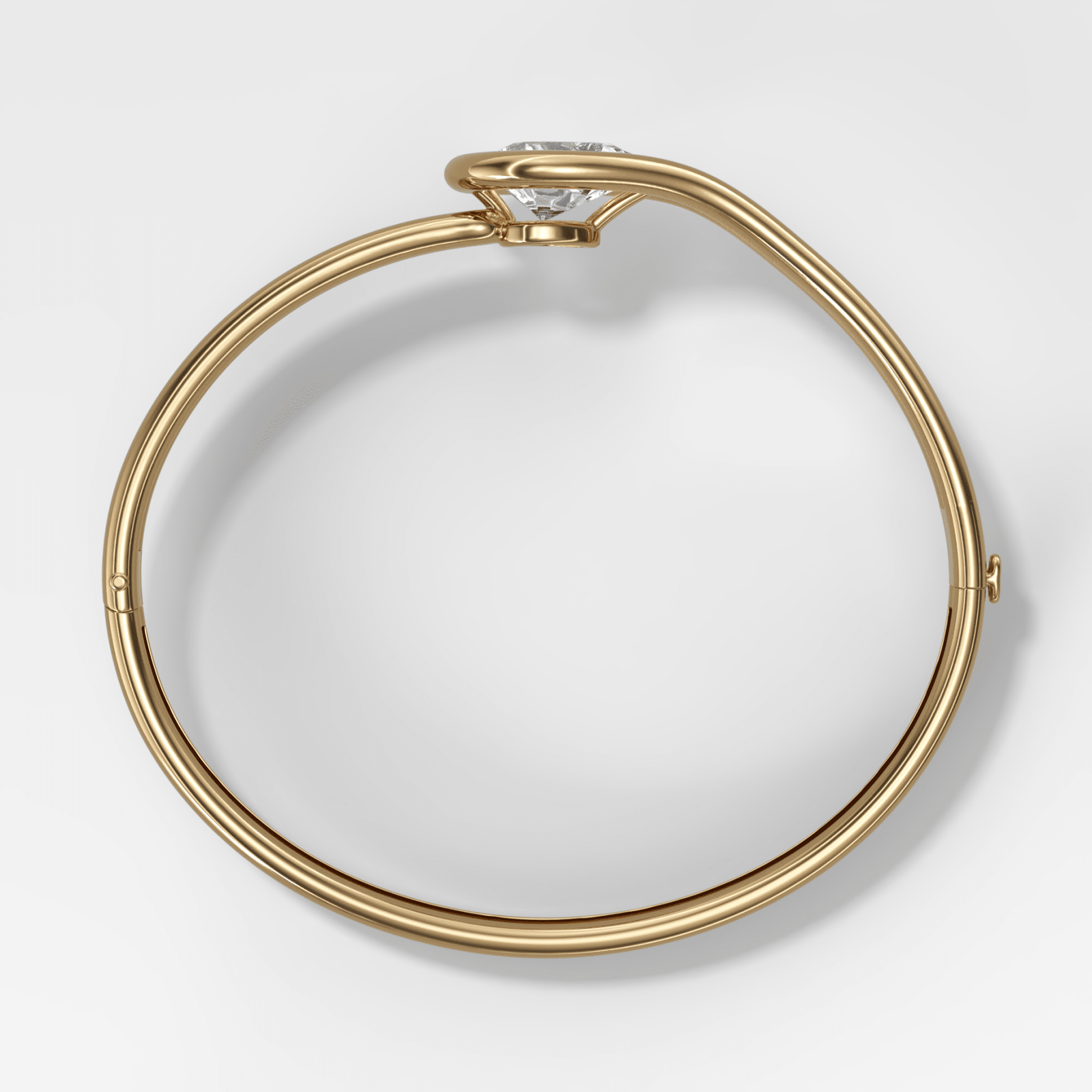 Lasso Bangle with Pear Cut Diamond - GOODSTONE