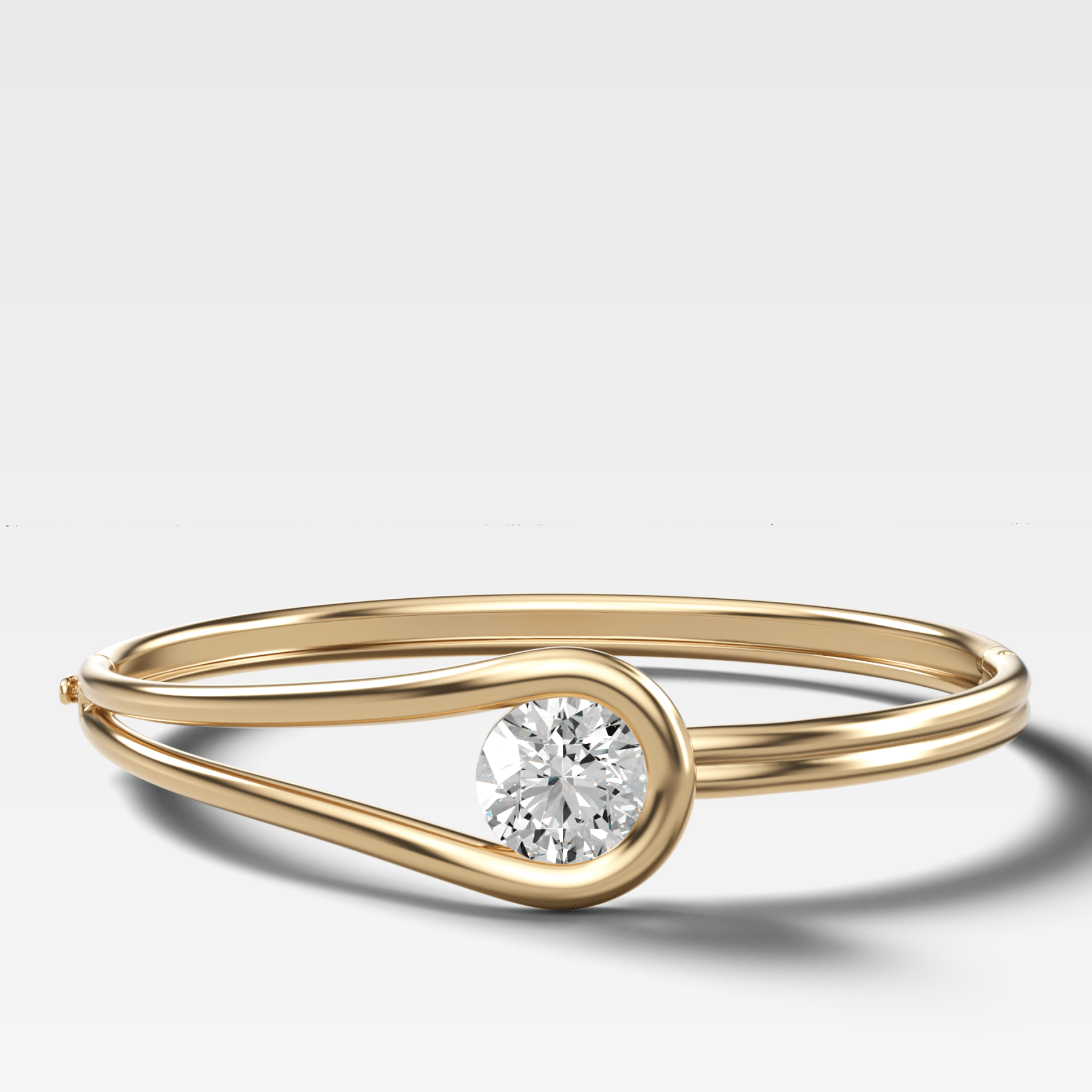 Lasso Bangle with Round Cut Diamond - GOODSTONE