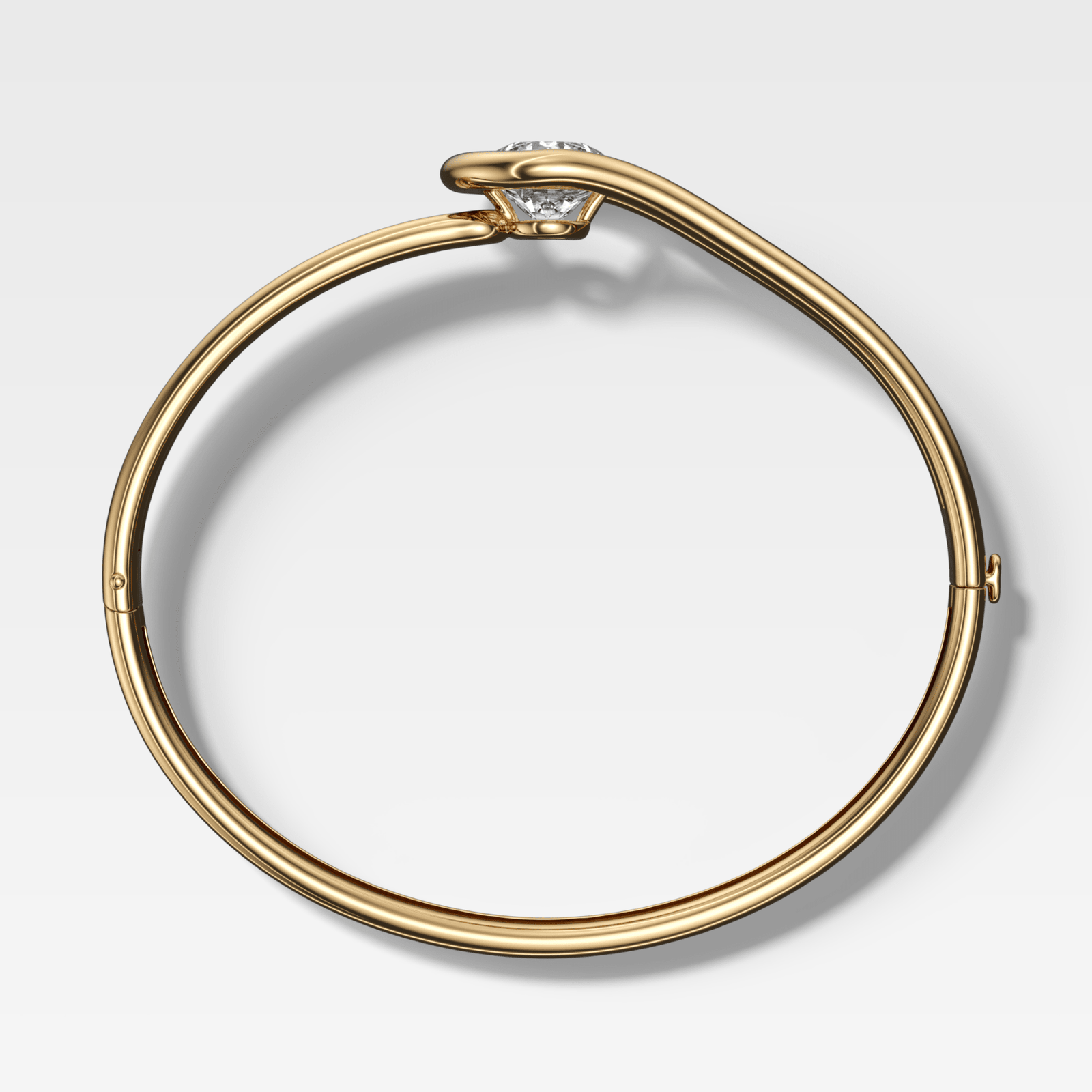 Lasso Bangle with Round Cut Diamond - GOODSTONE