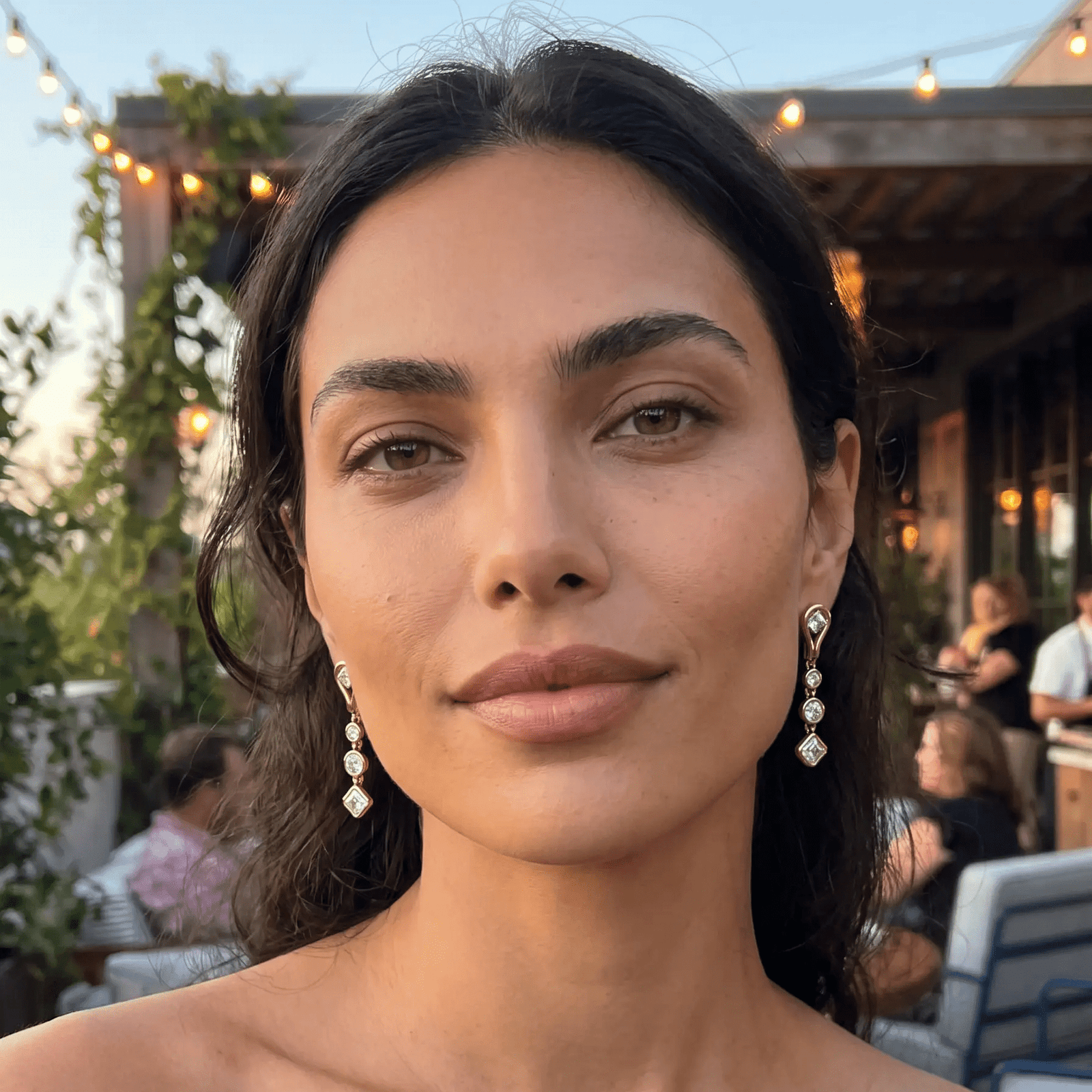 Lasso Diamond Drop Earrings with Asscher Cut Diamonds - GOODSTONE