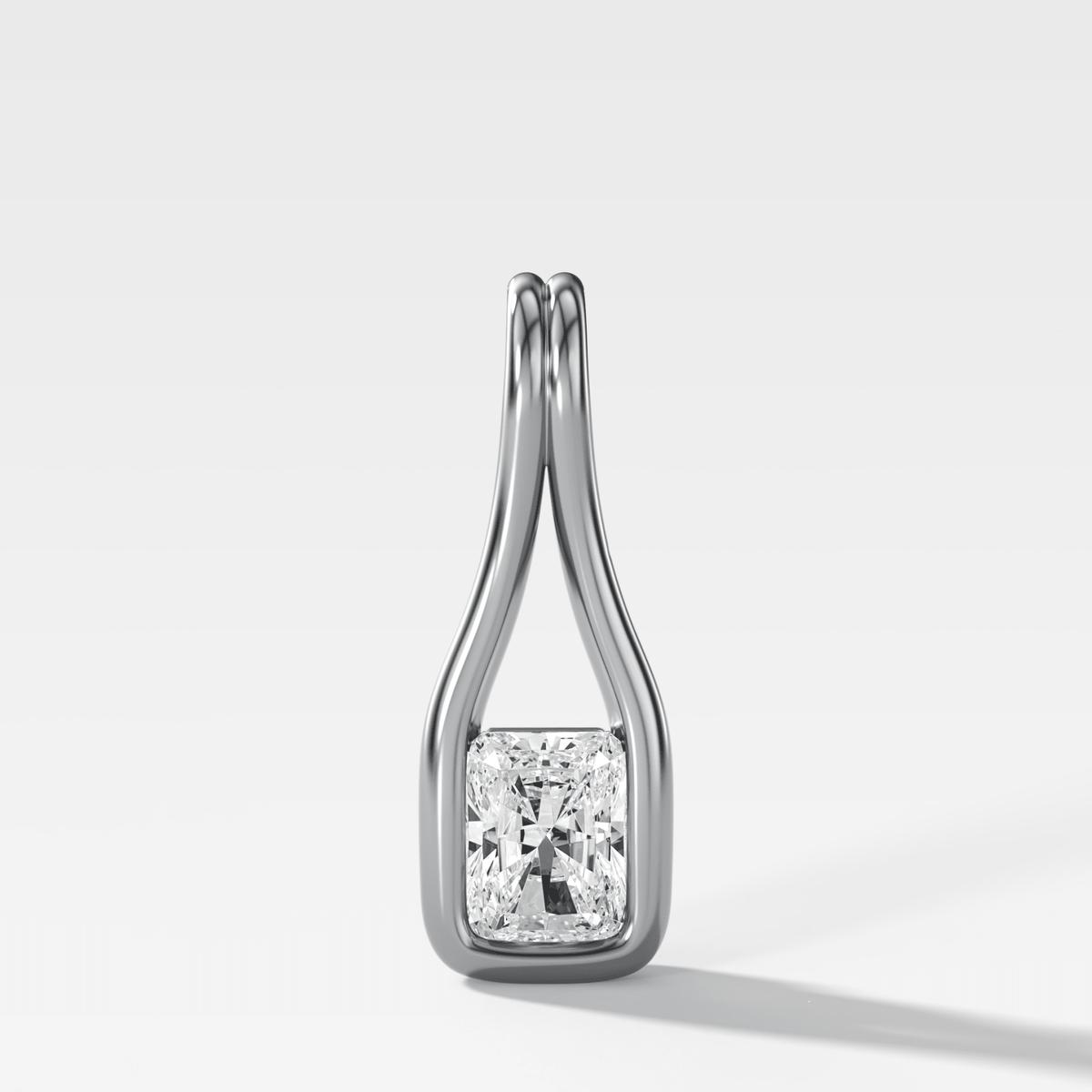 Lasso Elongated Radiant Attachable Diamond Pendant - GOODSTONE