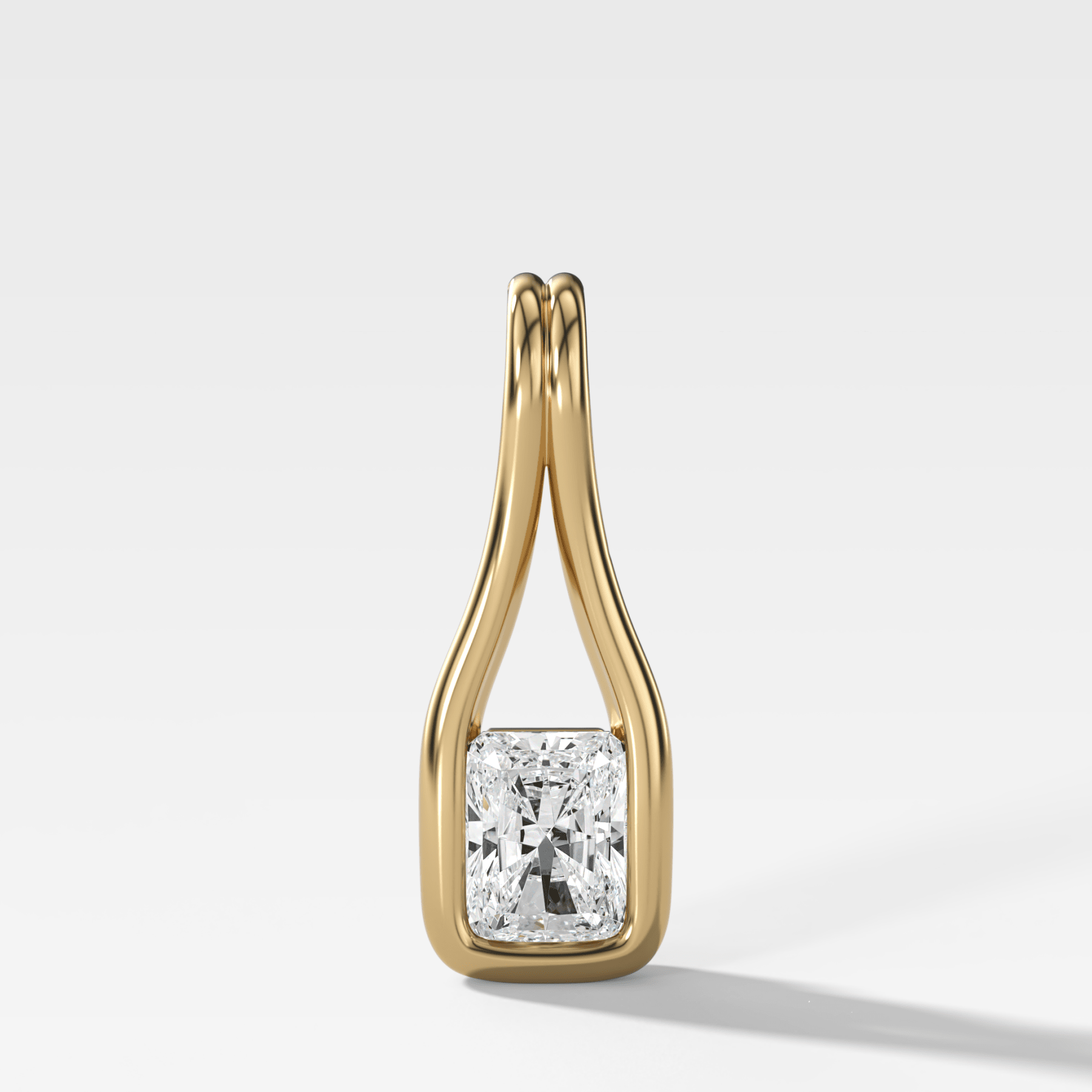 Lasso Elongated Radiant Attachable Diamond Pendant - GOODSTONE