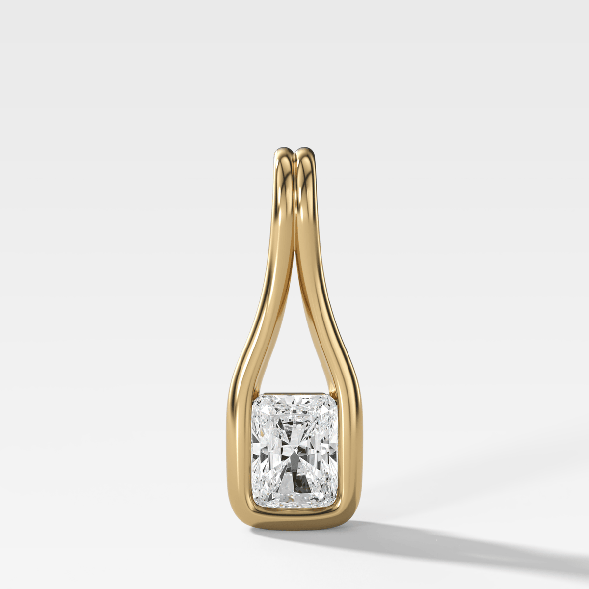 Lasso Elongated Radiant Attachable Diamond Pendant - GOODSTONE