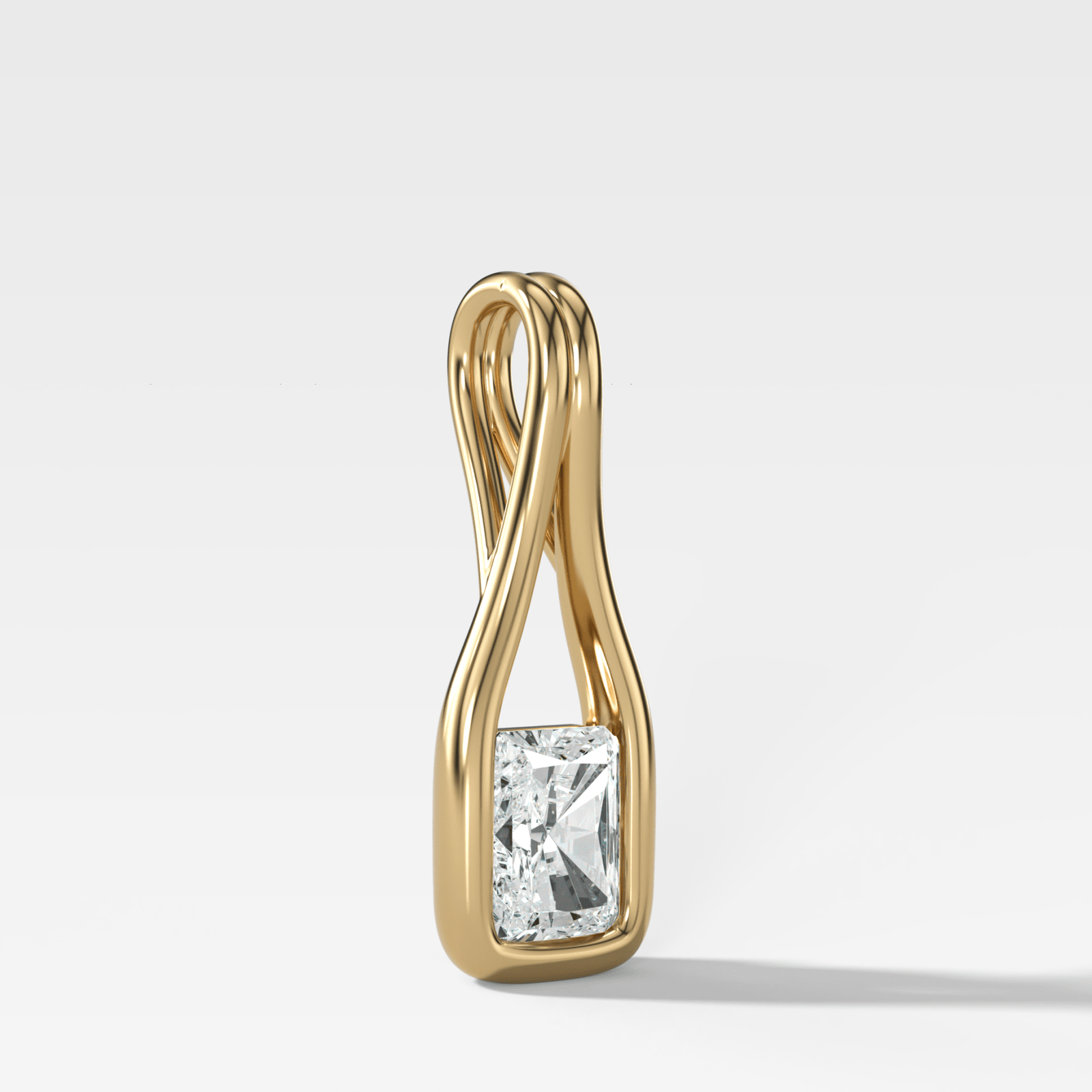Lasso Elongated Radiant Attachable Diamond Pendant - GOODSTONE