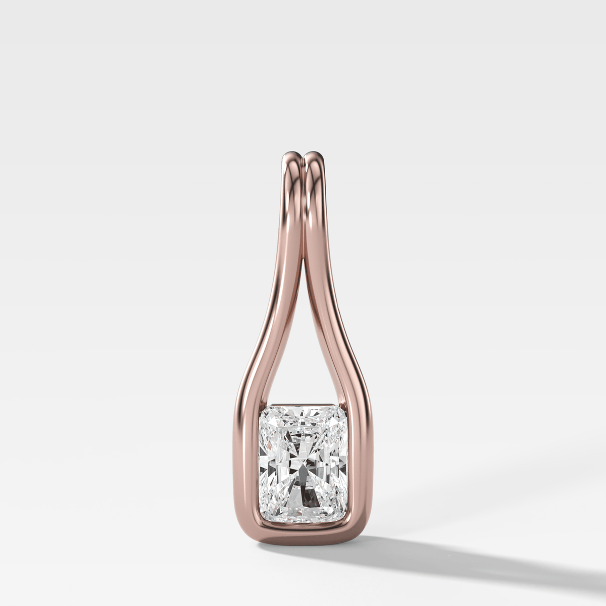 Lasso Elongated Radiant Attachable Diamond Pendant - GOODSTONE