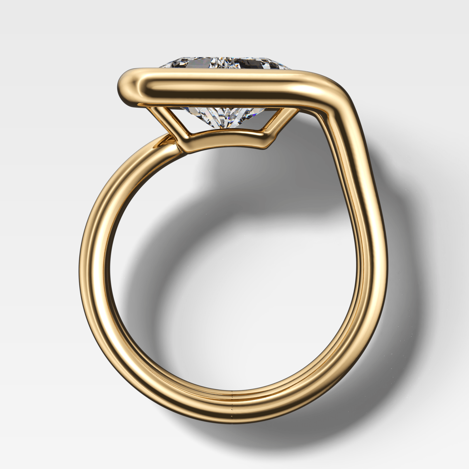 Lasso Engagement Ring with 2.05ct Trilliant Cut Lab Grown Diamond - GOODSTONE