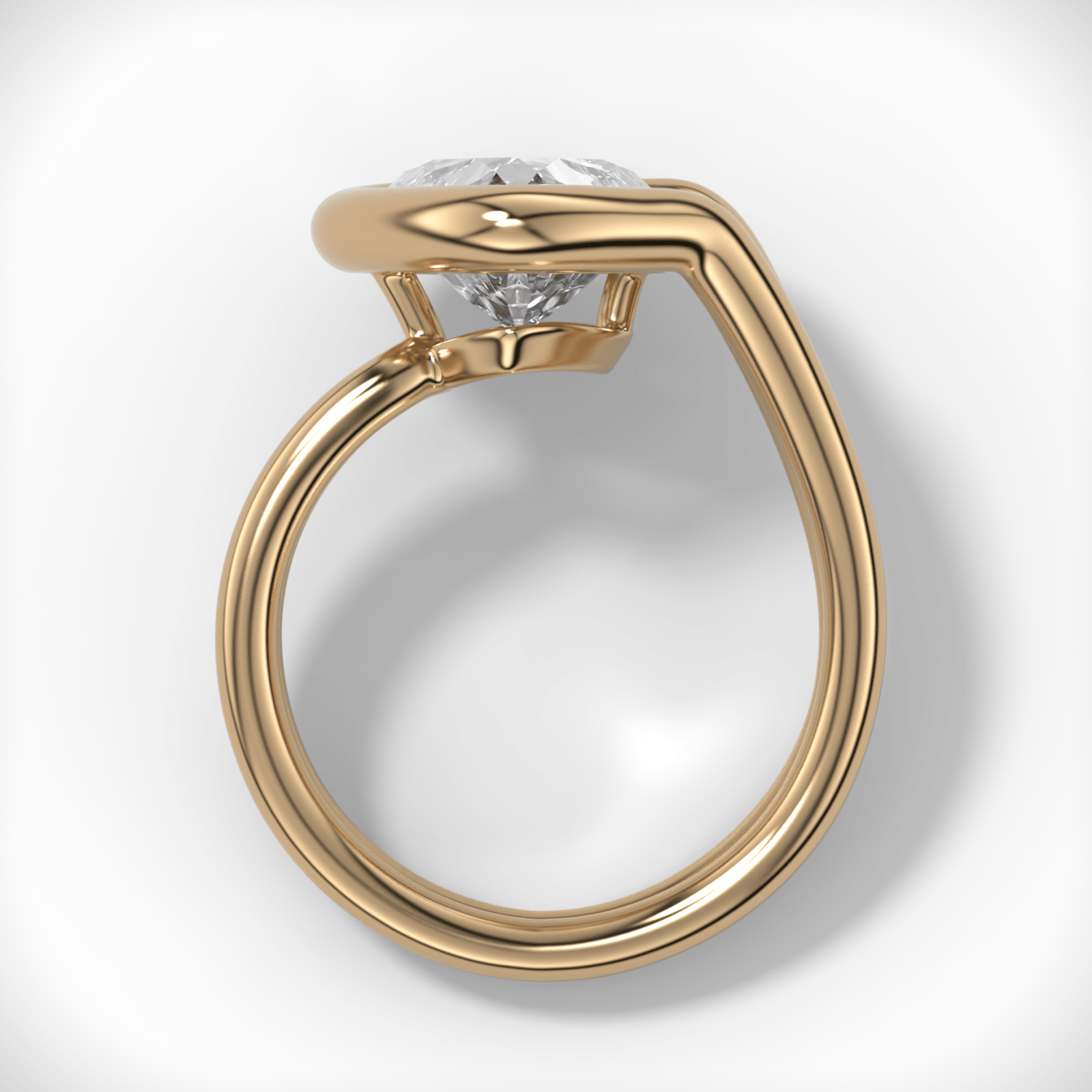 Lasso Engagement Ring with Heart Cut Diamond - GOODSTONE