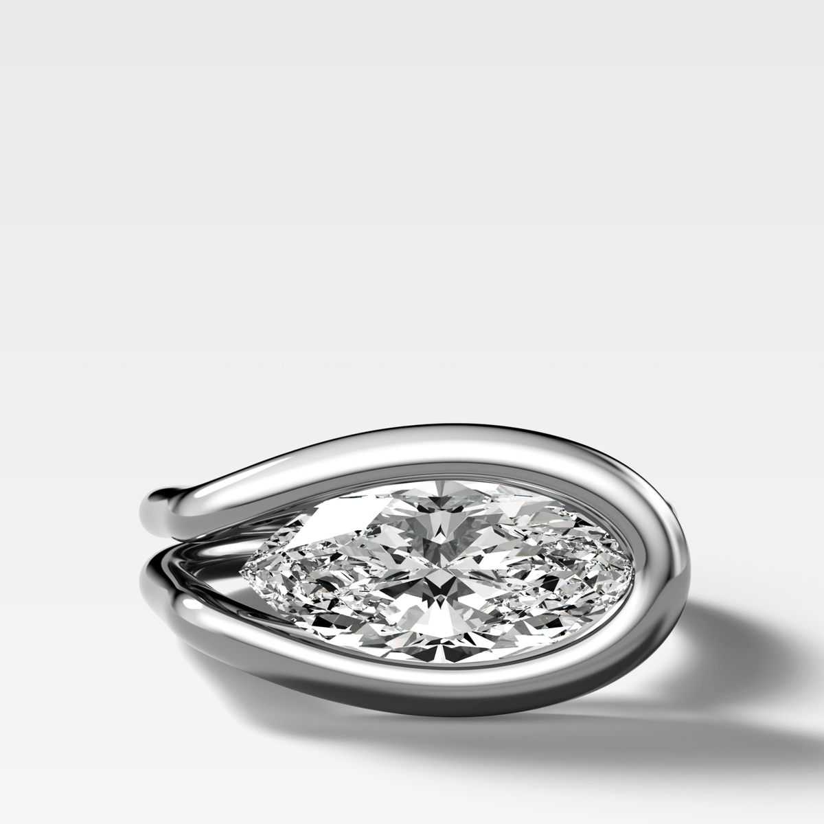 Lasso Engagement Ring with Marquise Cut Diamond - GOODSTONE