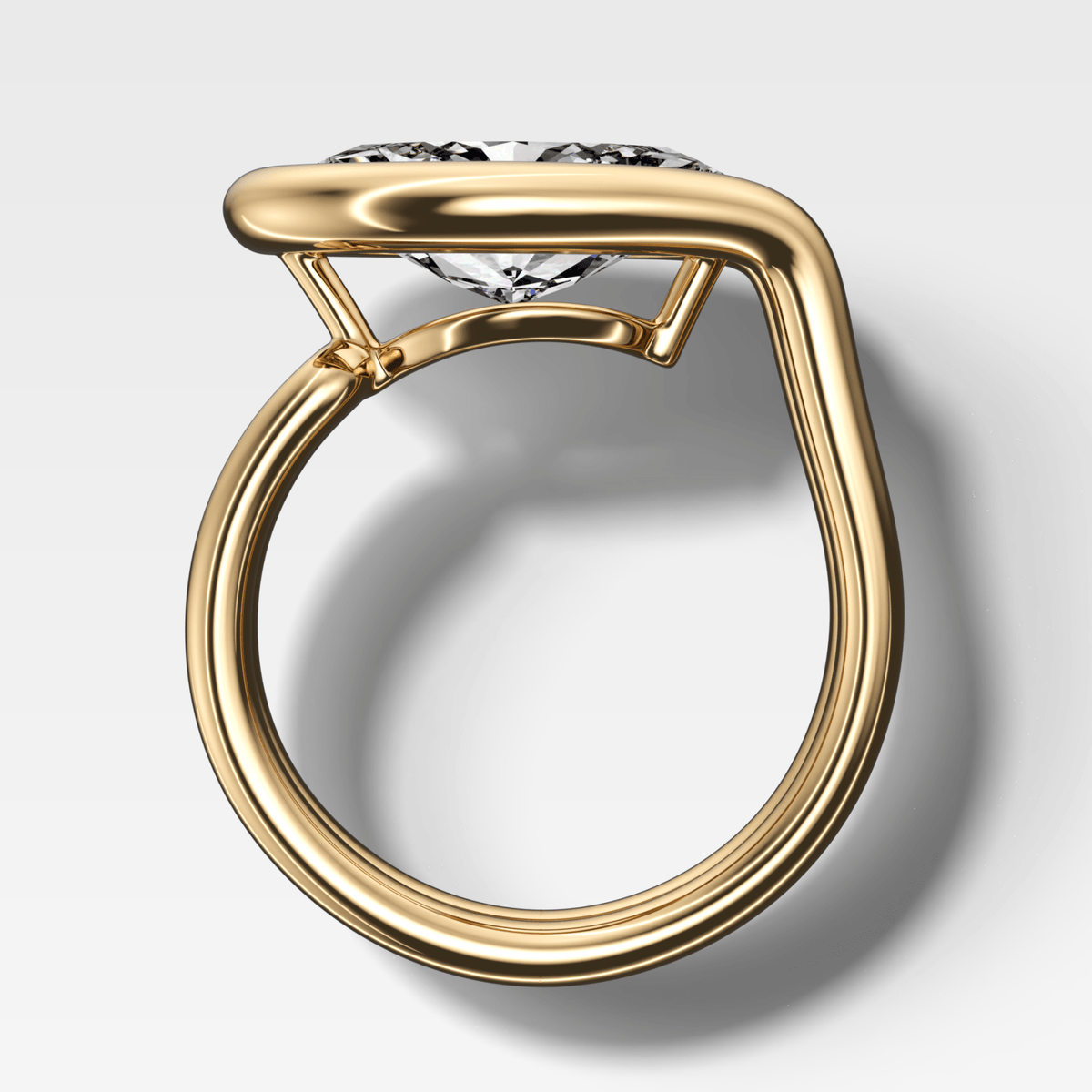 Lasso Engagement Ring with Marquise Cut Diamond - GOODSTONE