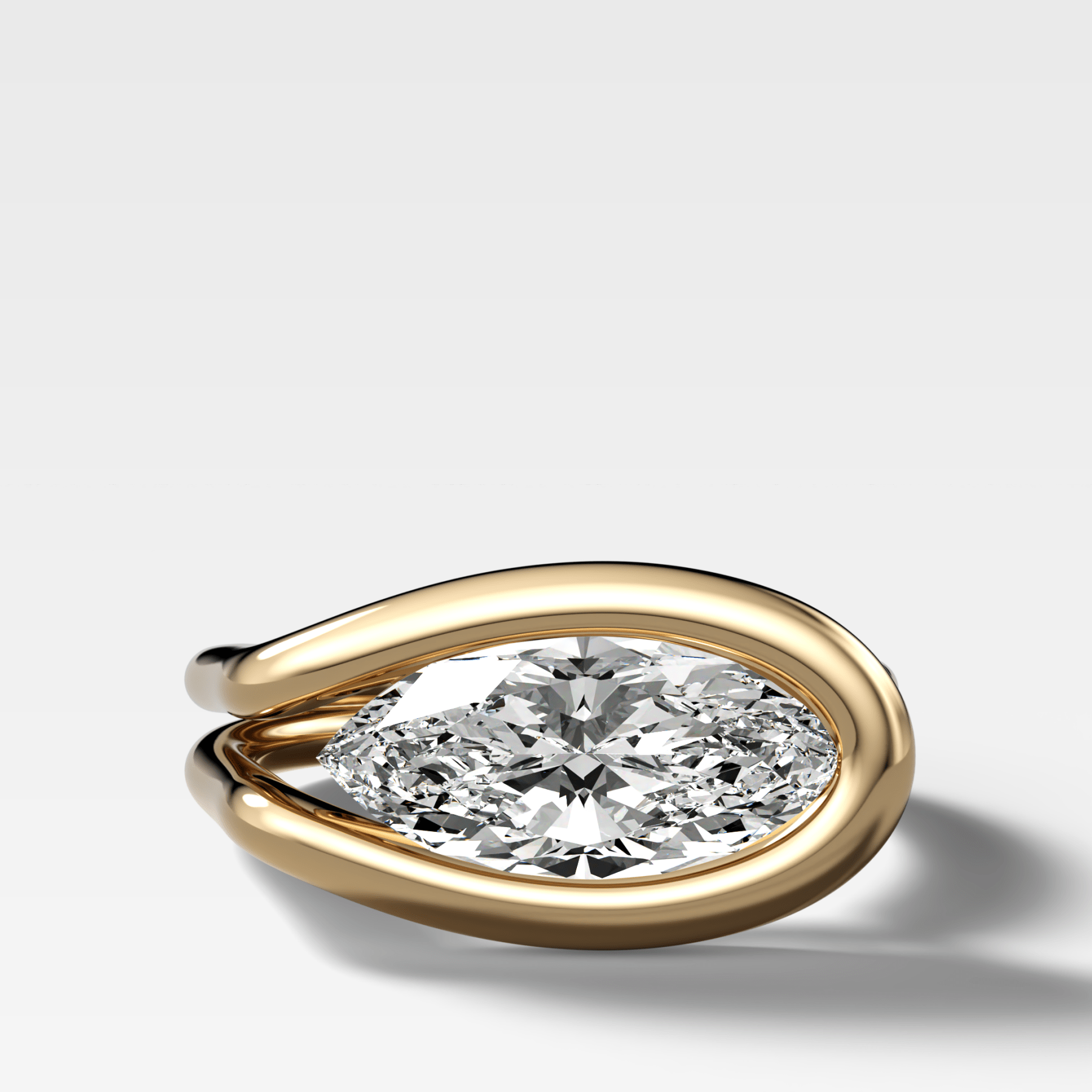 Lasso Engagement Ring with Marquise Cut Diamond - GOODSTONE