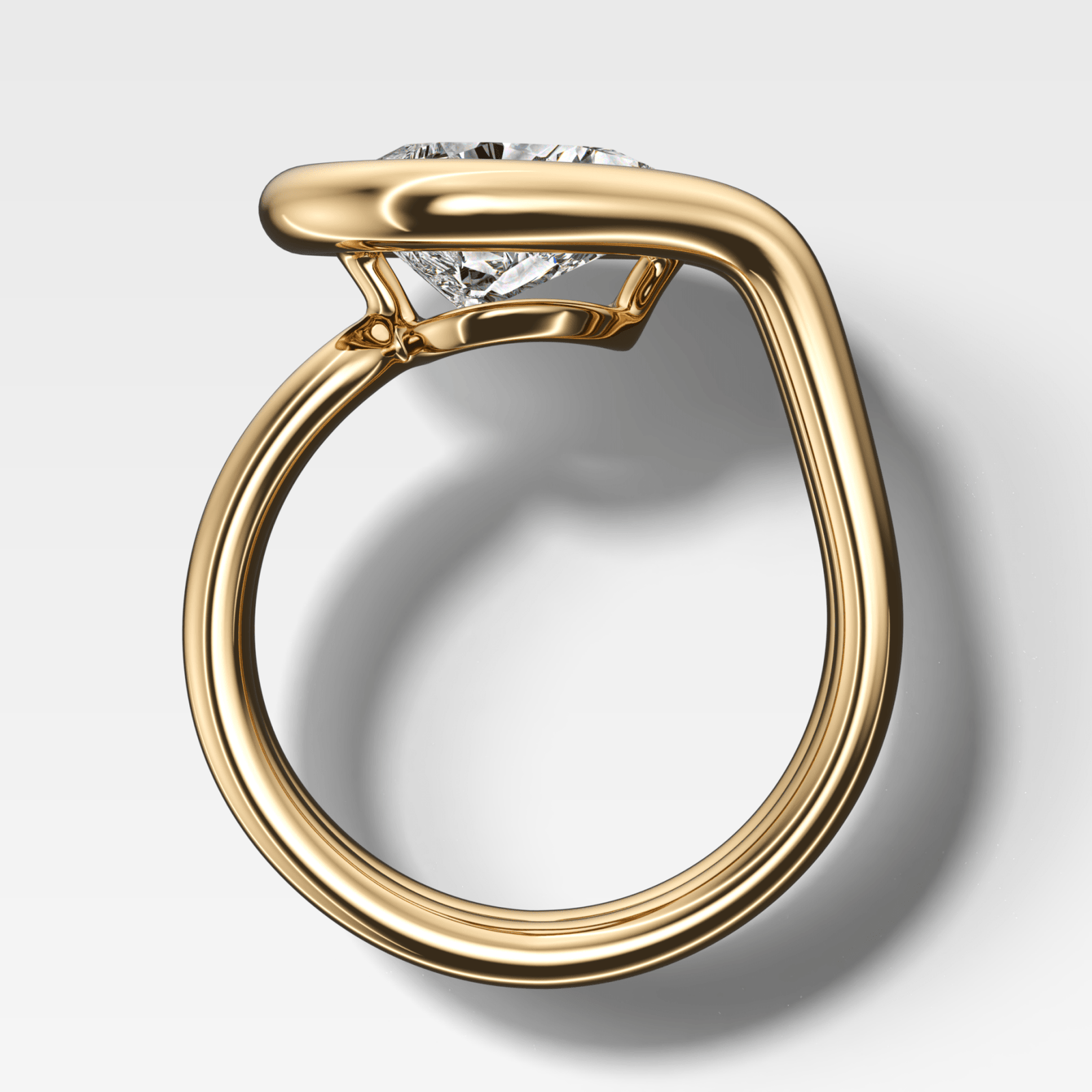 Lasso Engagement Ring with Pear Cut Diamond - GOODSTONE