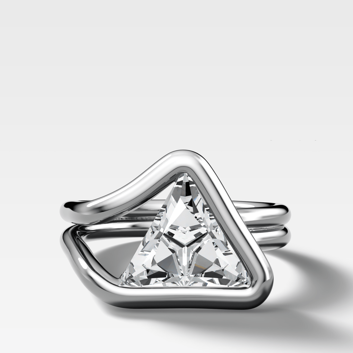 Lasso Engagement Ring with Trilliant Cut Diamond - GOODSTONE