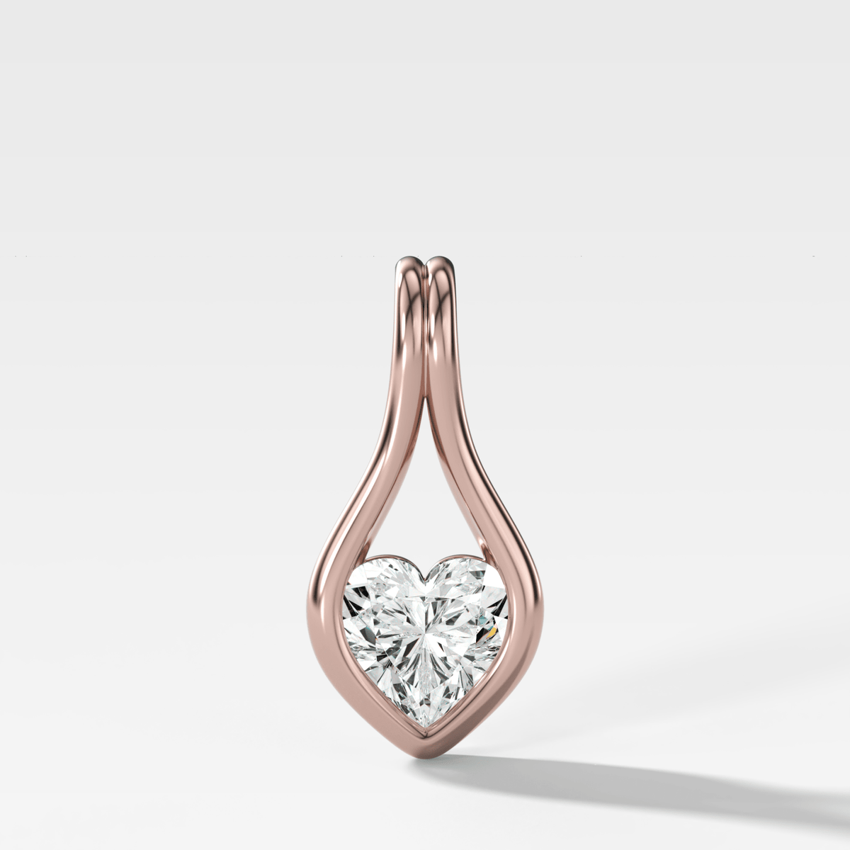 Lasso Heart Attachable Diamond Pendant - GOODSTONE