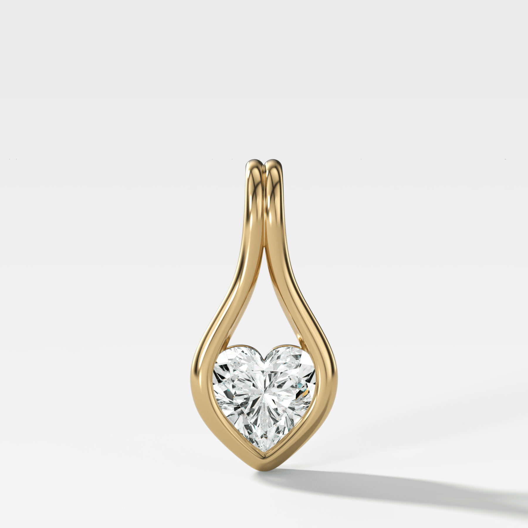 Lasso Heart Attachable Diamond Pendant - GOODSTONE