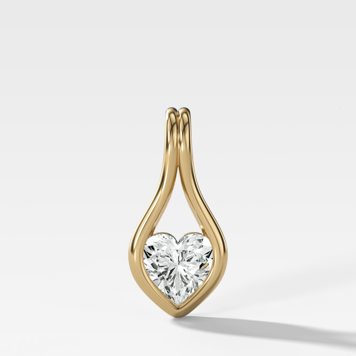 Lasso Heart Attachable Diamond Pendant - GOODSTONE