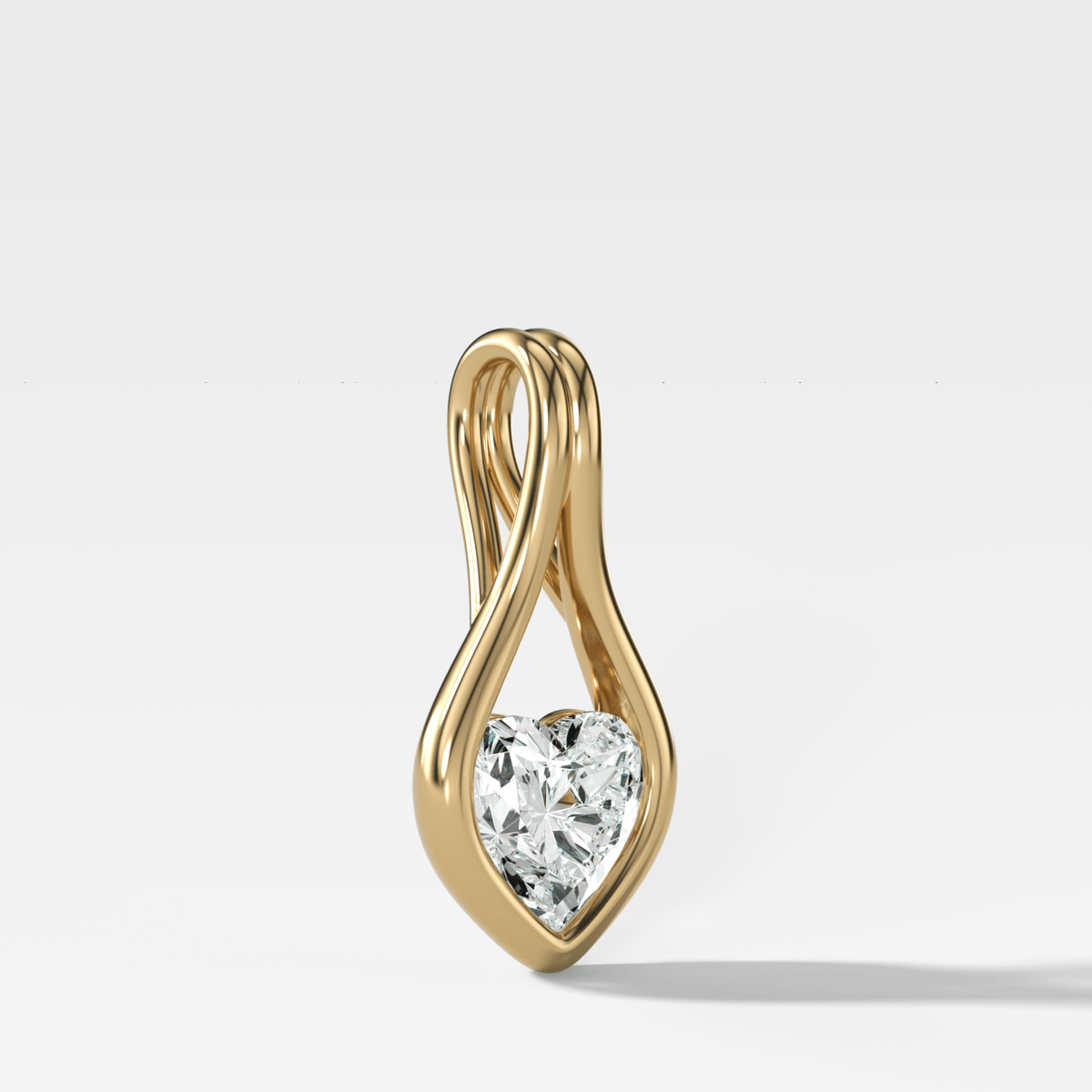 Lasso Heart Attachable Diamond Pendant - GOODSTONE