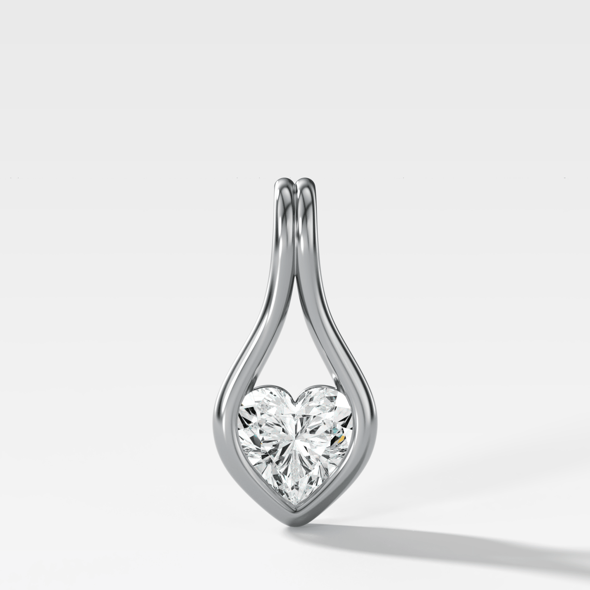 Lasso Heart Attachable Diamond Pendant - GOODSTONE