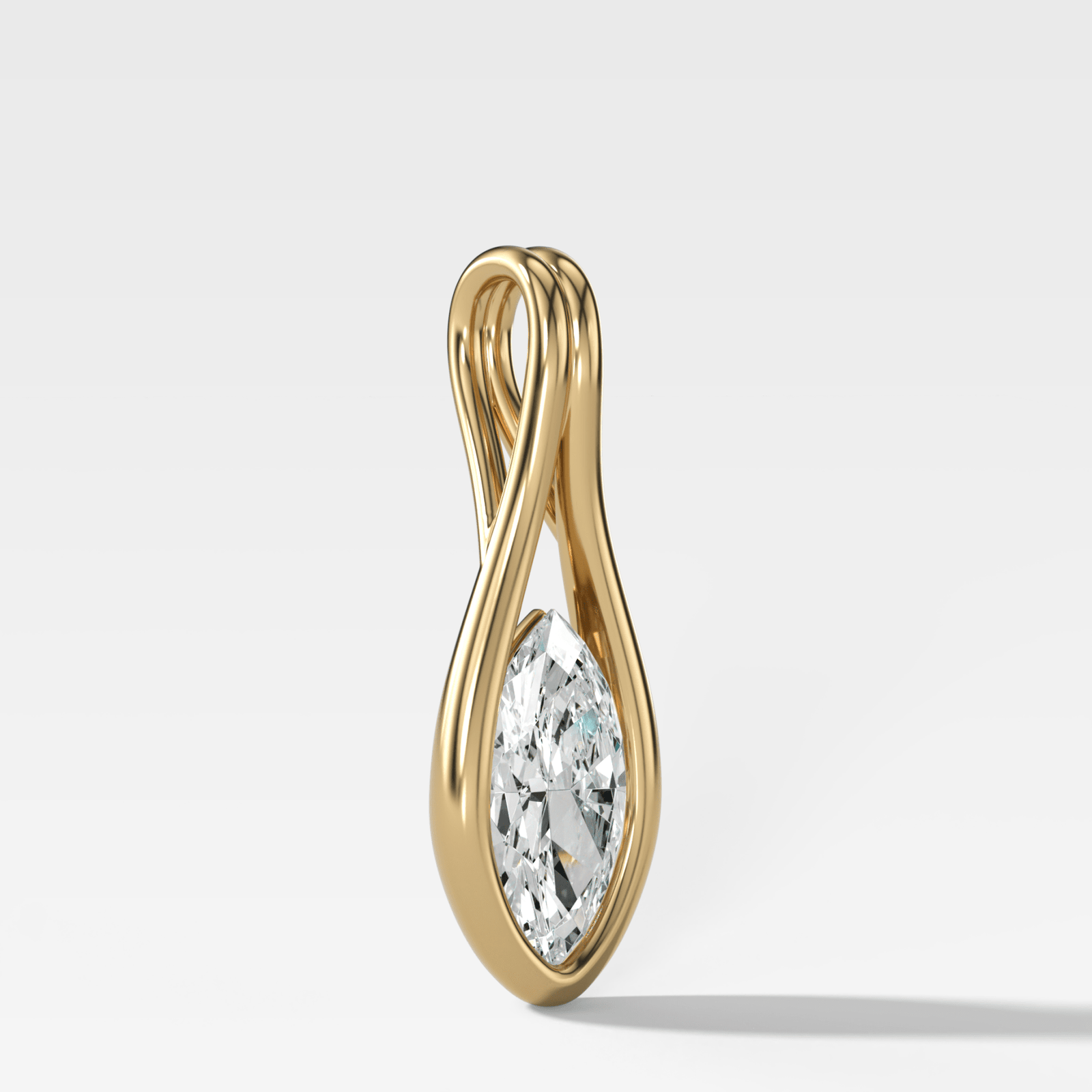 Lasso Marquise Attachable Diamond Pendant - GOODSTONE