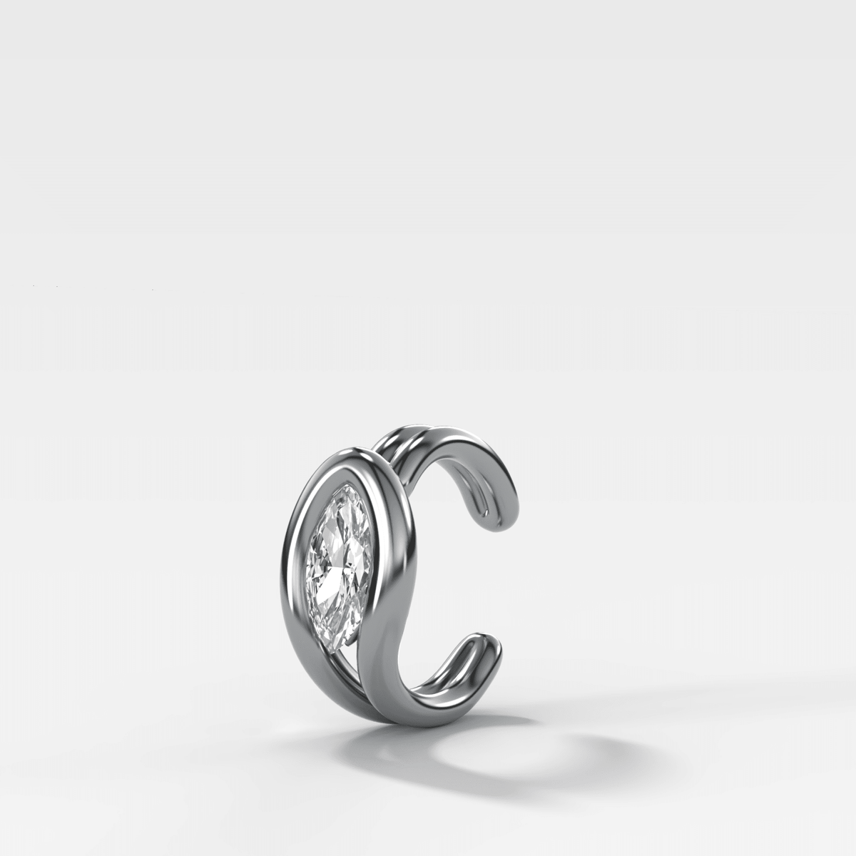 Lasso Marquise Diamond Ear Cuff Single - GOODSTONE