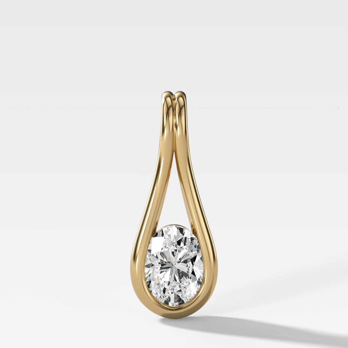 Lasso Oval Attachable Diamond Pendant - GOODSTONE