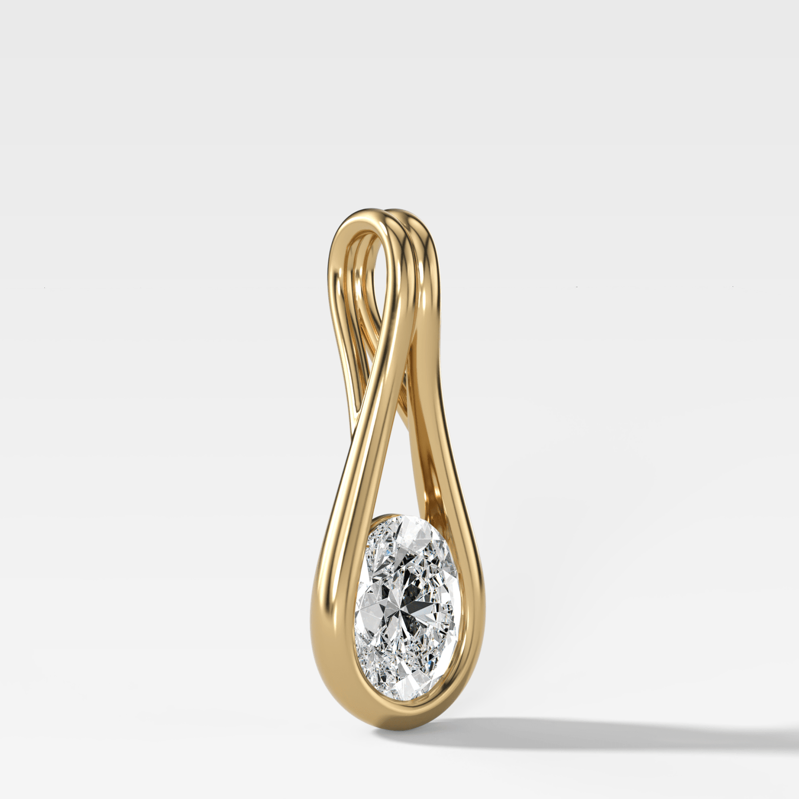 Lasso Oval Attachable Diamond Pendant - GOODSTONE