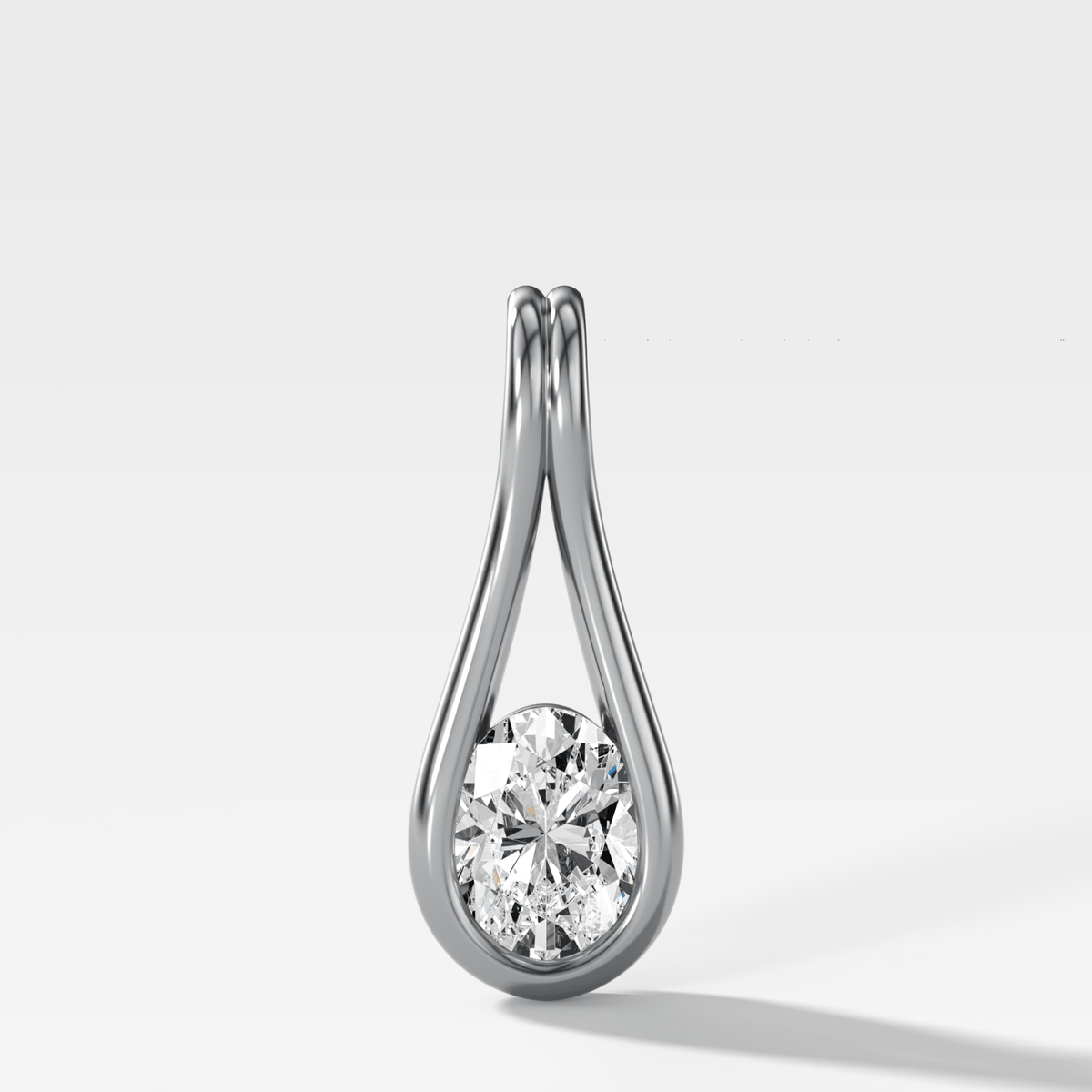 Lasso Oval Attachable Diamond Pendant - GOODSTONE
