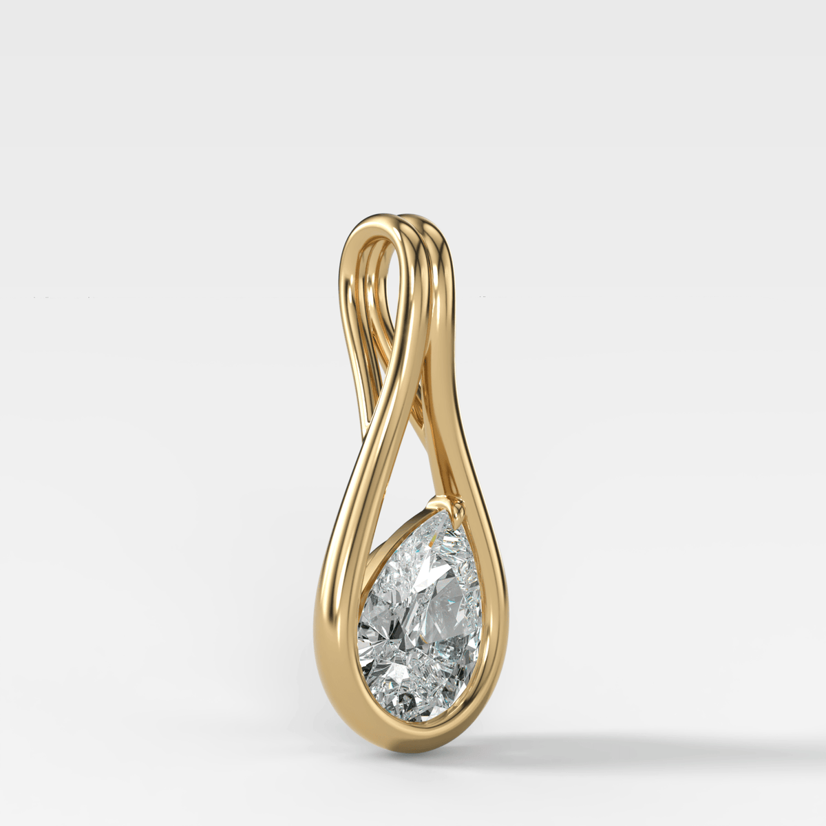 Lasso Pear Attachable Diamond Pendant - GOODSTONE