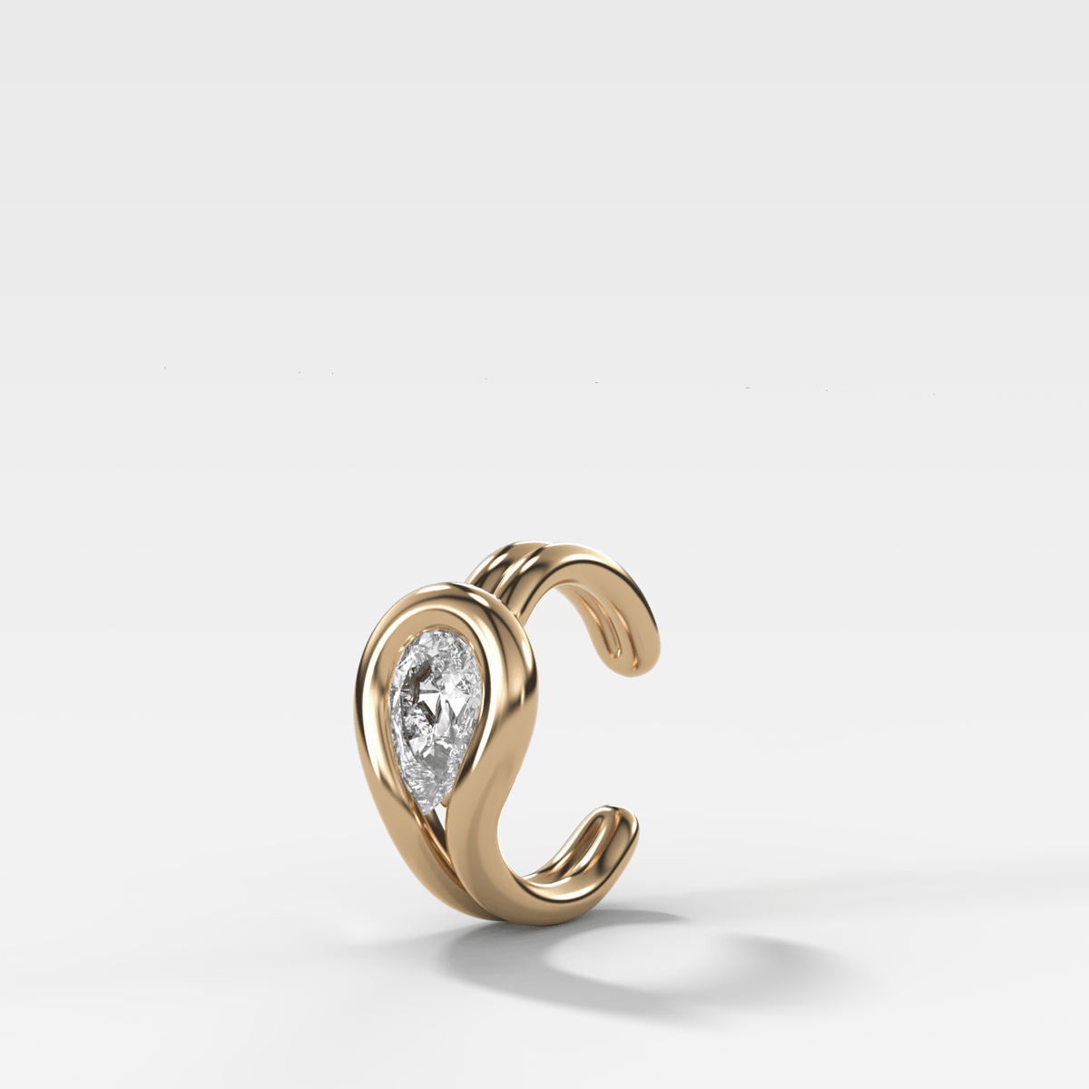 Lasso Pear Diamond Ear Cuff Single - GOODSTONE