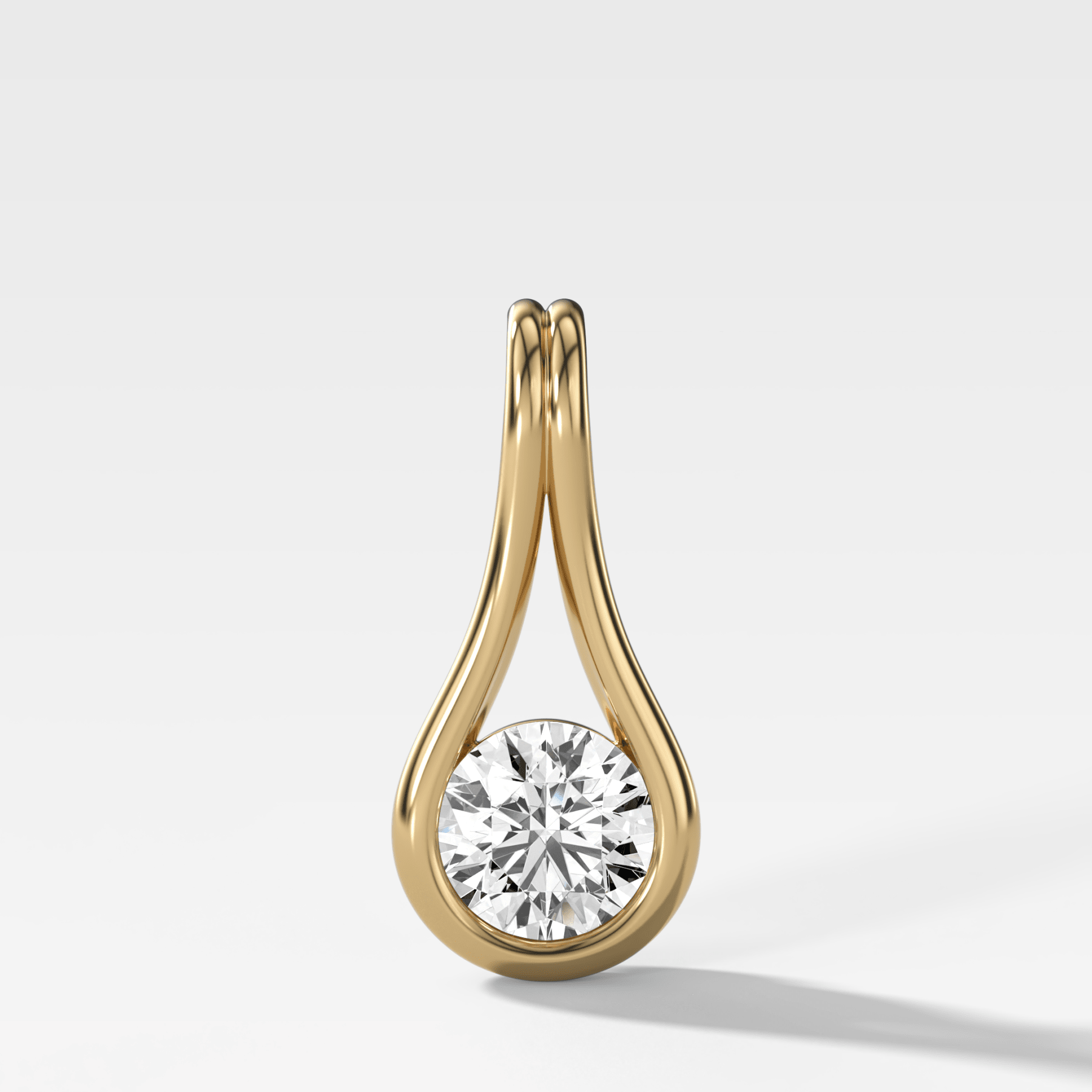 Lasso Round Attachable Diamond Pendant - GOODSTONE