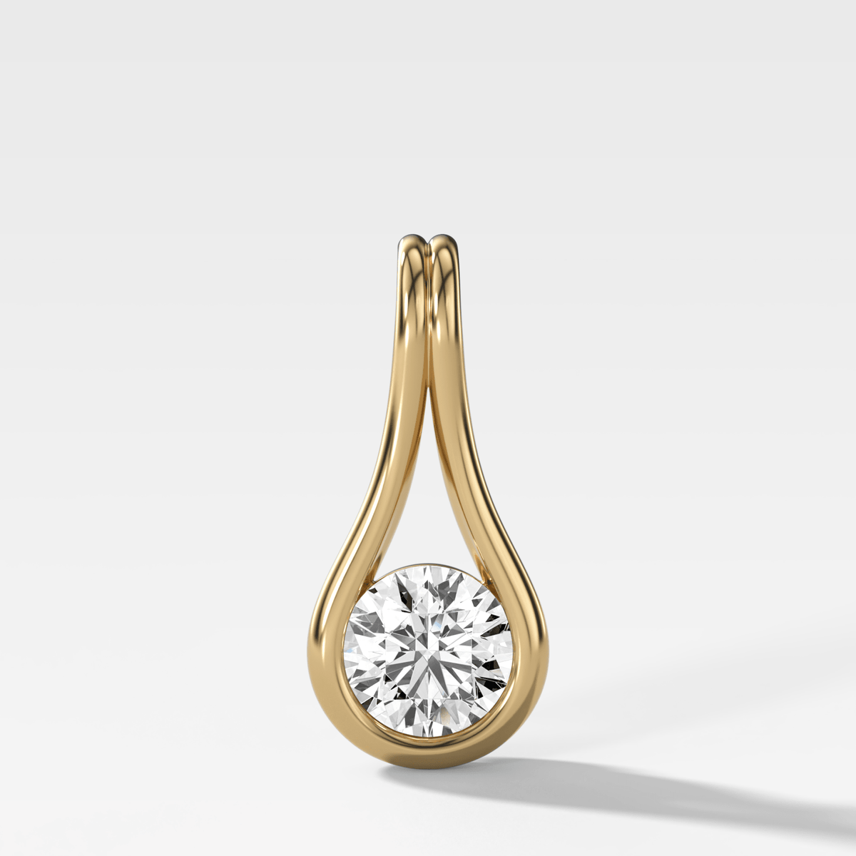 Lasso Round Attachable Diamond Pendant - GOODSTONE