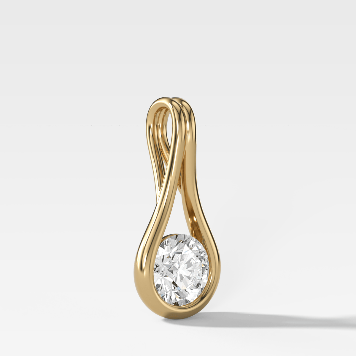 Lasso Round Attachable Diamond Pendant - GOODSTONE