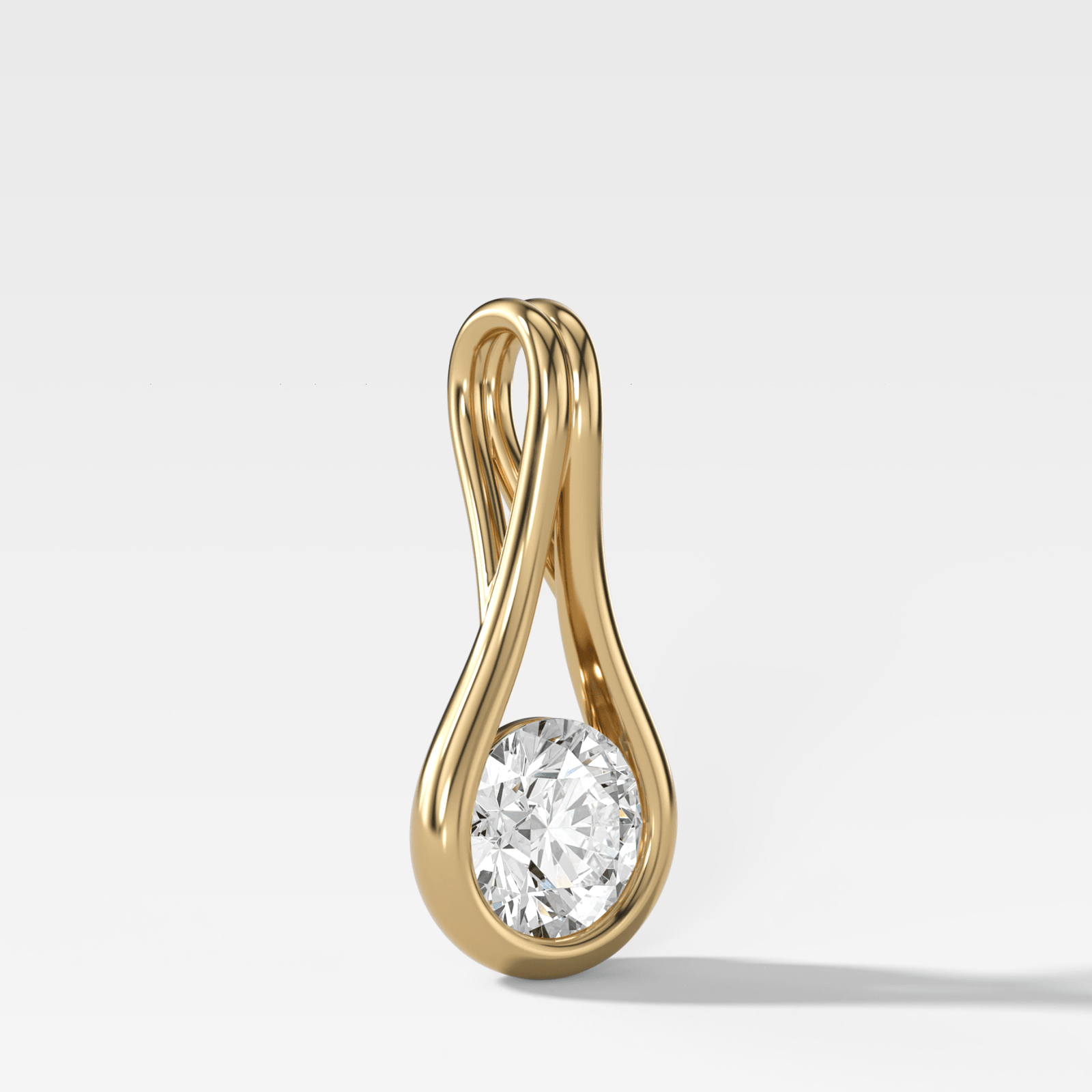 Lasso Round Attachable Diamond Pendant - GOODSTONE