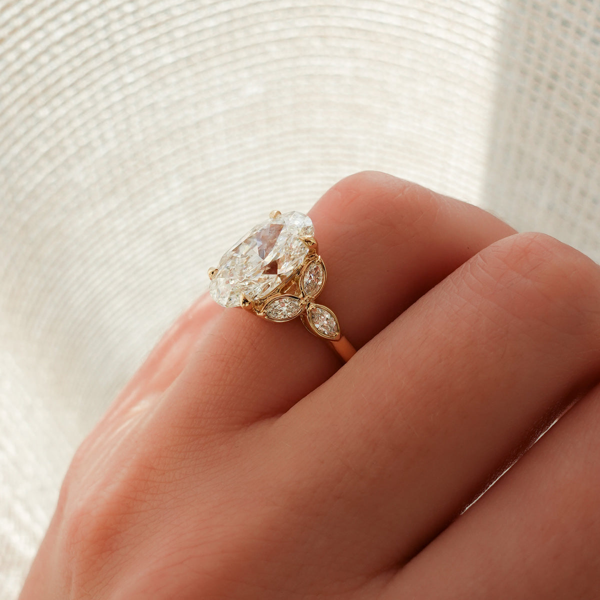 Laurel Engagement Ring With Oval Cut Diamond