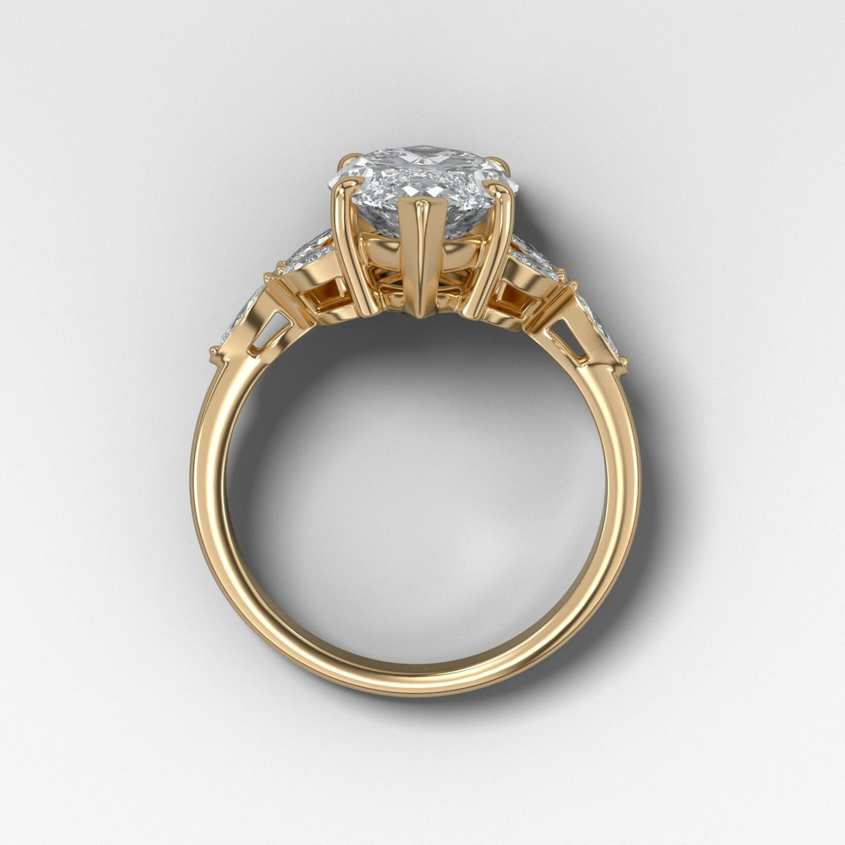 Laurel Engagement Ring set with 3.30ct Lab Grown Marquise Cut Diamond - GOODSTONE