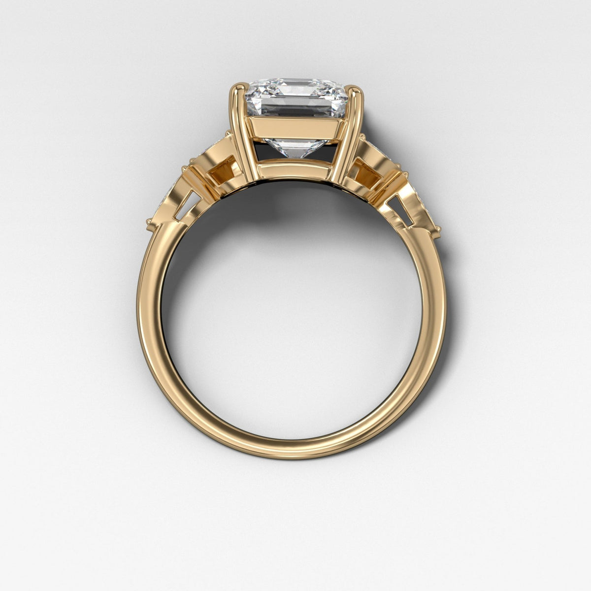 Laurel Engagement Ring With Asscher Cut Diamond - GOODSTONE