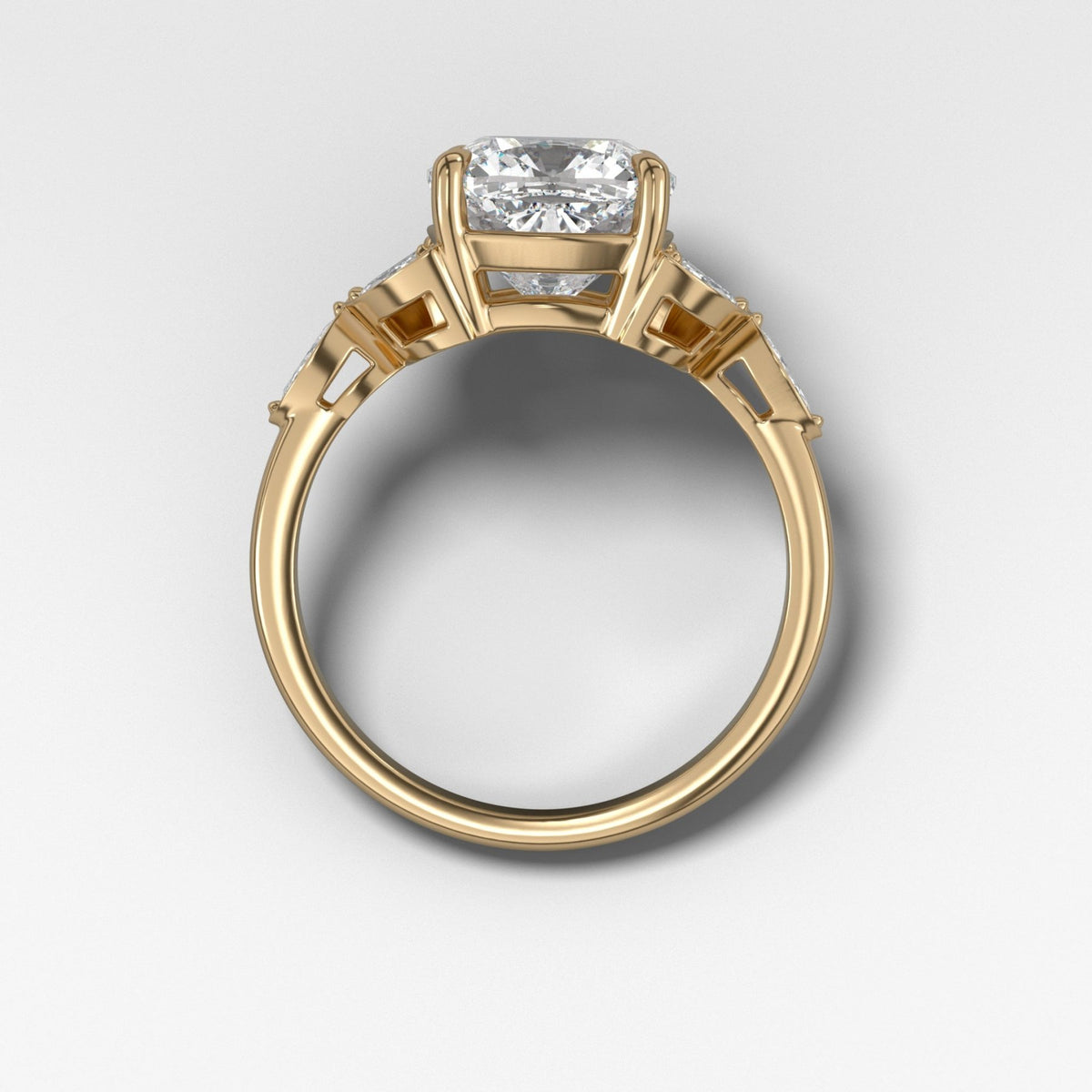 Laurel Engagement Ring With Cushion Cut Diamond - GOODSTONE