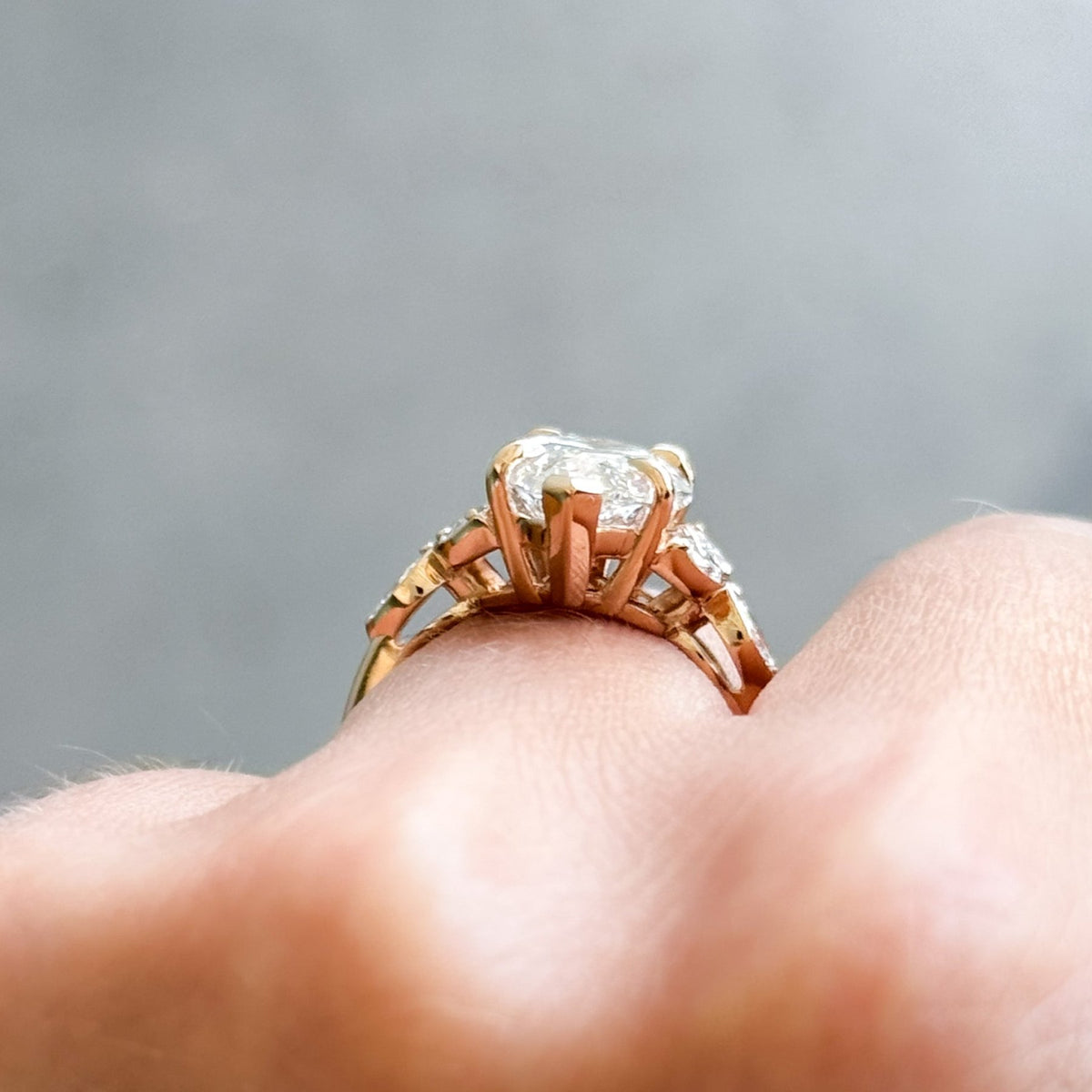 Laurel Engagement Ring With North South Marquise Cut Diamond - GOODSTONE