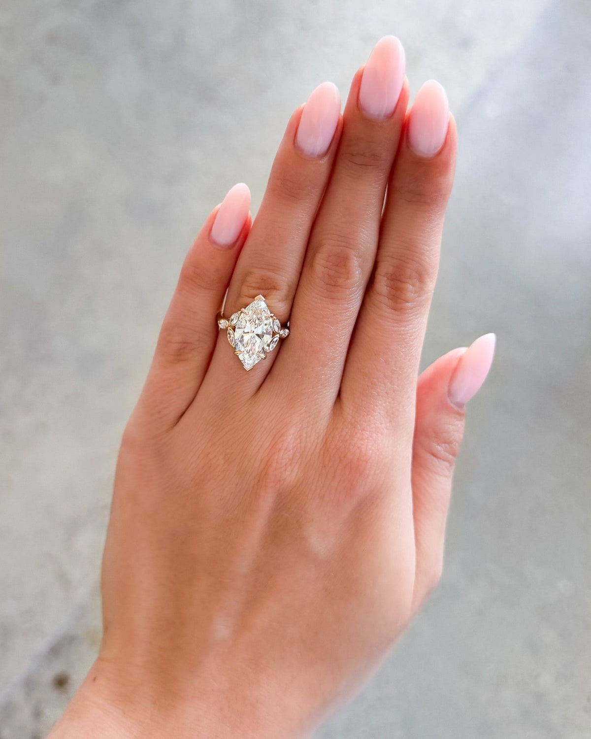 Laurel Engagement Ring With North South Marquise Cut Diamond - GOODSTONE