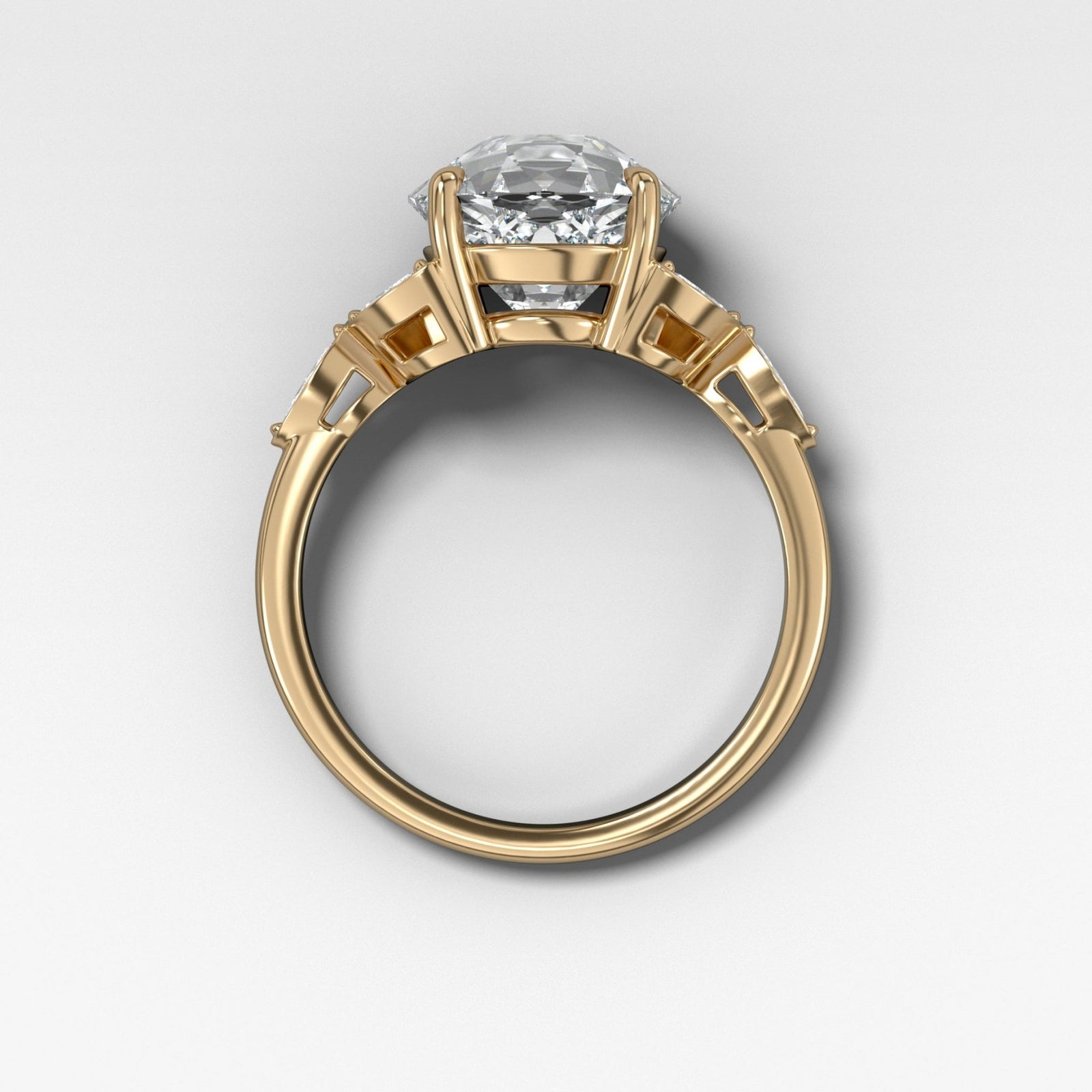 Sortija Laurel Con Talla Euro Antigua de Good Stone en Oro Amarillo