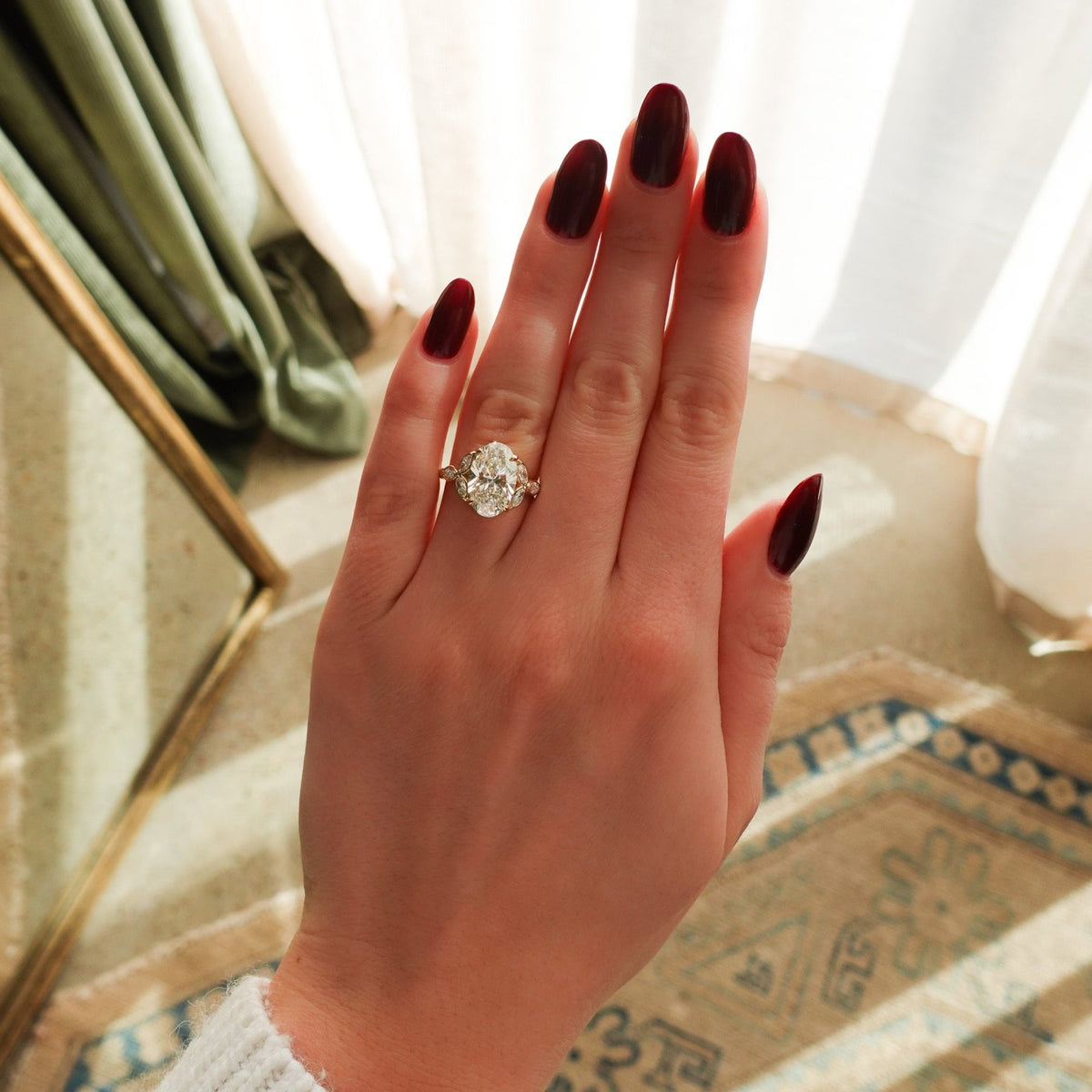 Laurel Engagement Ring With Oval Cut Diamond - GOODSTONE