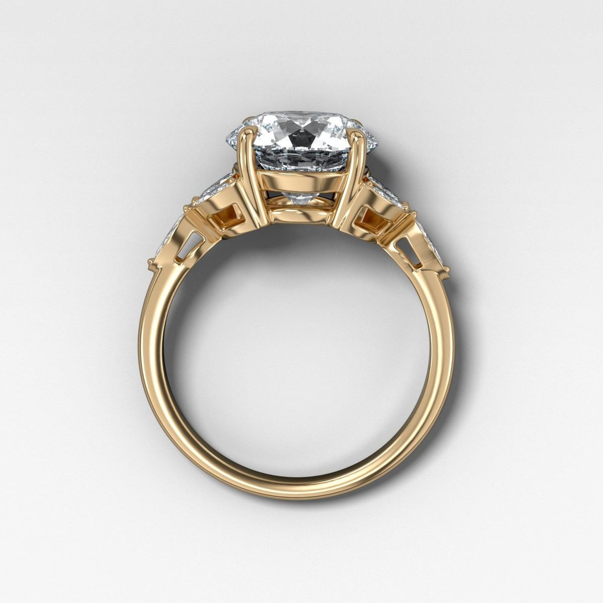 Laurel Engagement Ring With Round Cut Diamond - GOODSTONE