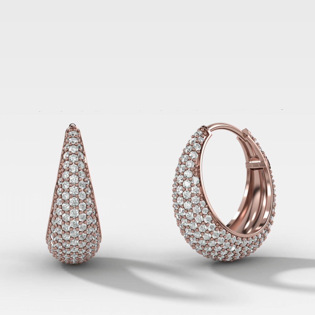 Micropavé Domed Hoop Earrings - GOODSTONE