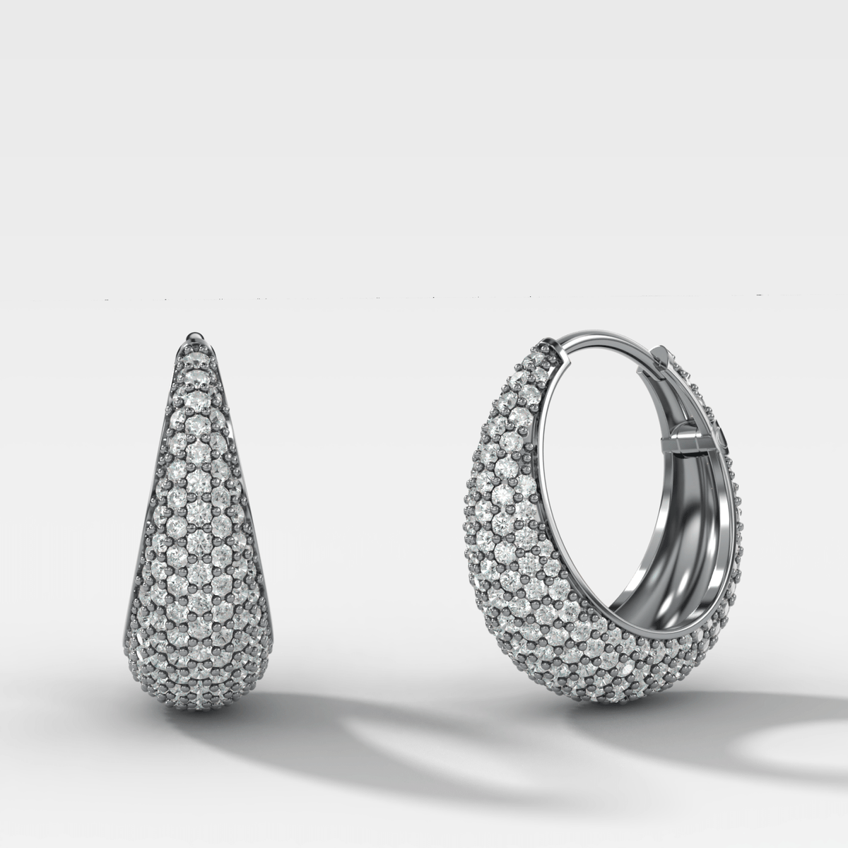 Micropavé Domed Hoop Earrings - GOODSTONE