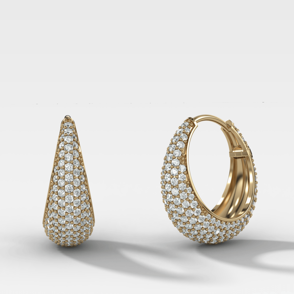 Micropavé Domed Hoop Earrings - GOODSTONE