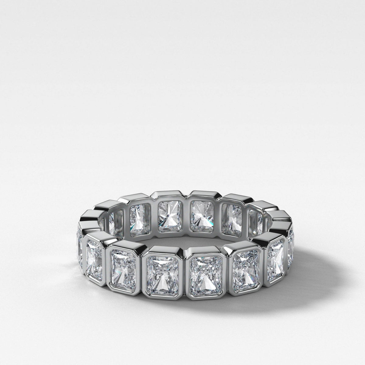 Midi Bezel Set Eternity Band With Radiant Cuts - GOODSTONE