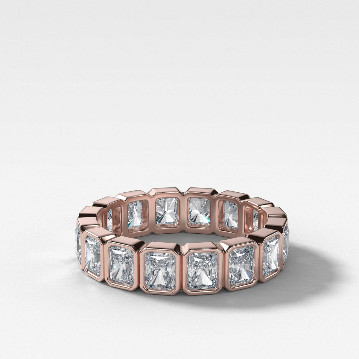 Midi Bezel Set Eternity Band With Radiant Cuts - GOODSTONE